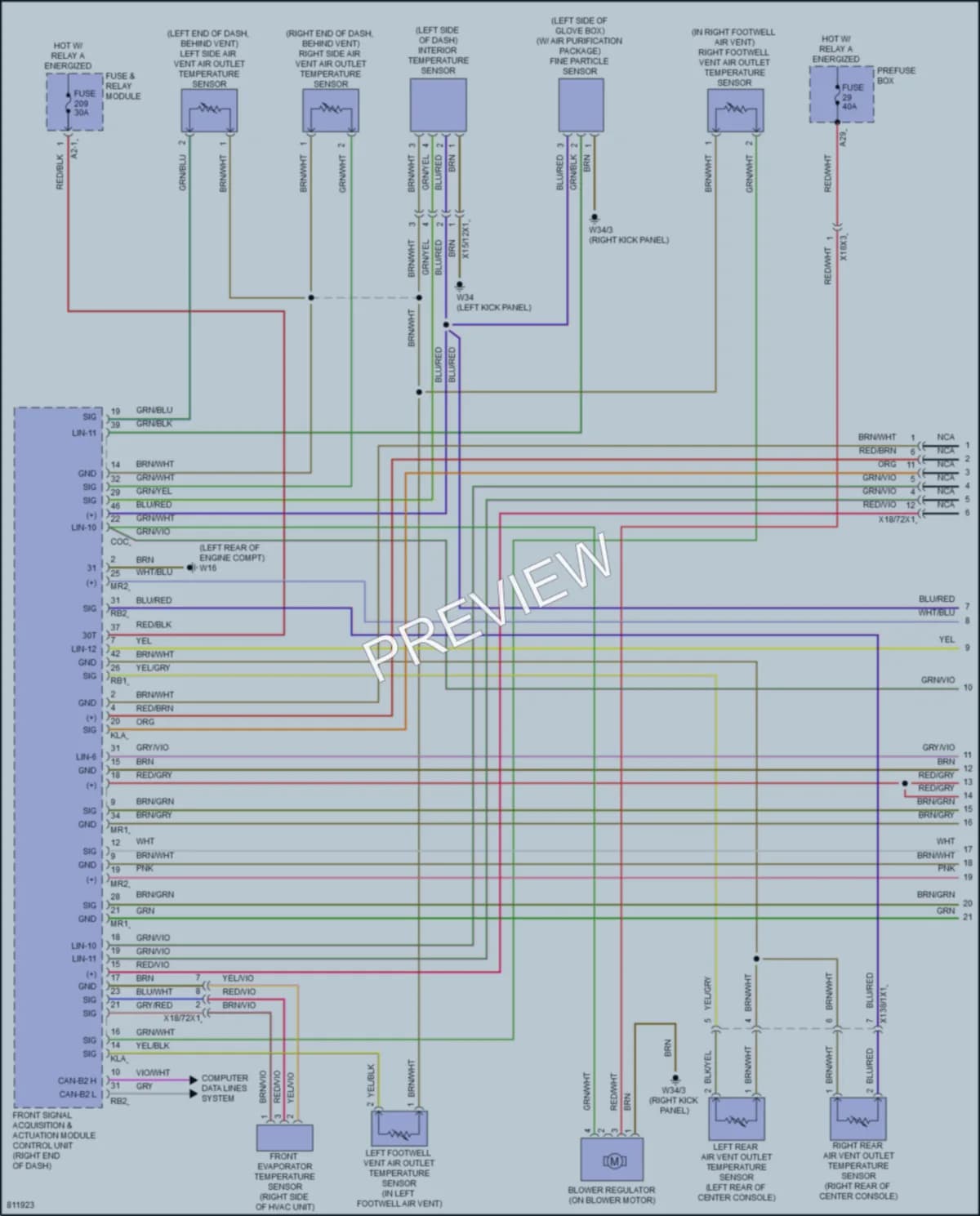 2022 MercedesBenz C300 Air Conditioning wiring diagram preview