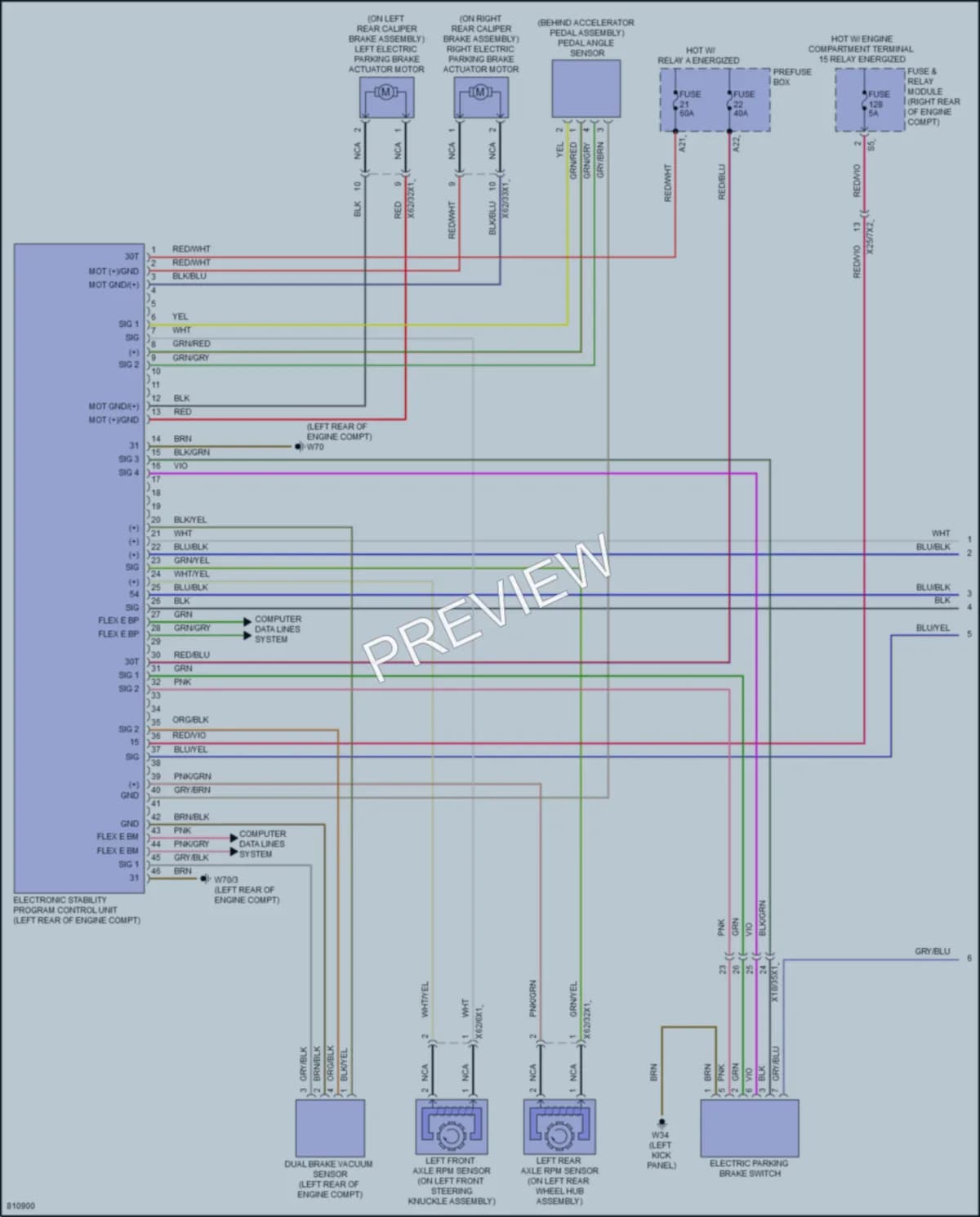 2022 MercedesBenz C300 Anti Lock Brakes wiring diagram preview