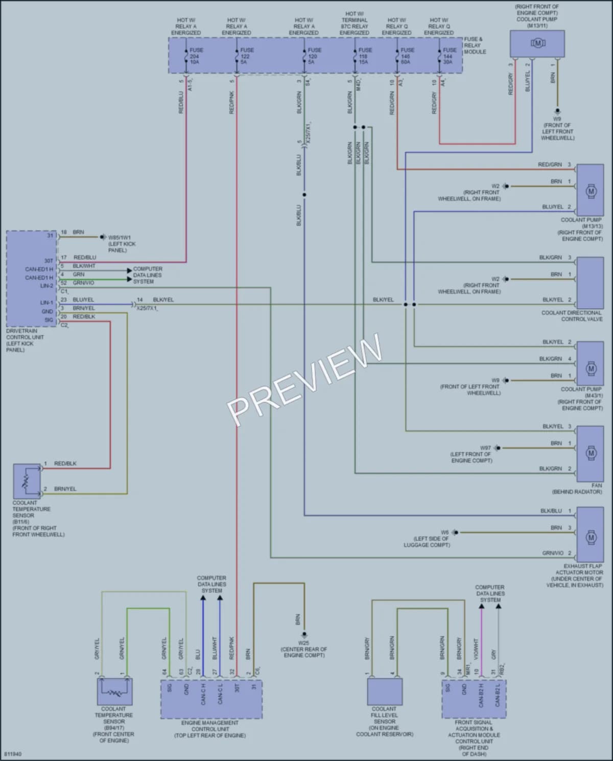2022 MercedesBenz C300 Cooling Fan wiring diagram preview