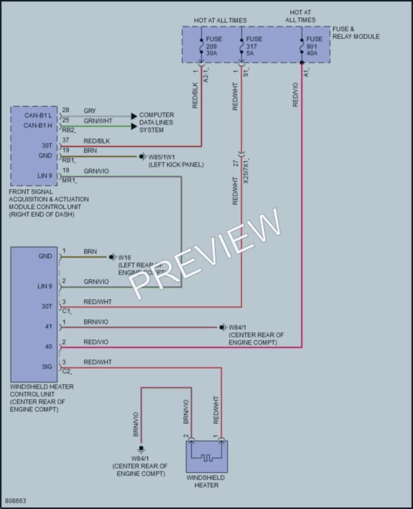 2022 MercedesBenz C300 Defoggers wiring diagram preview