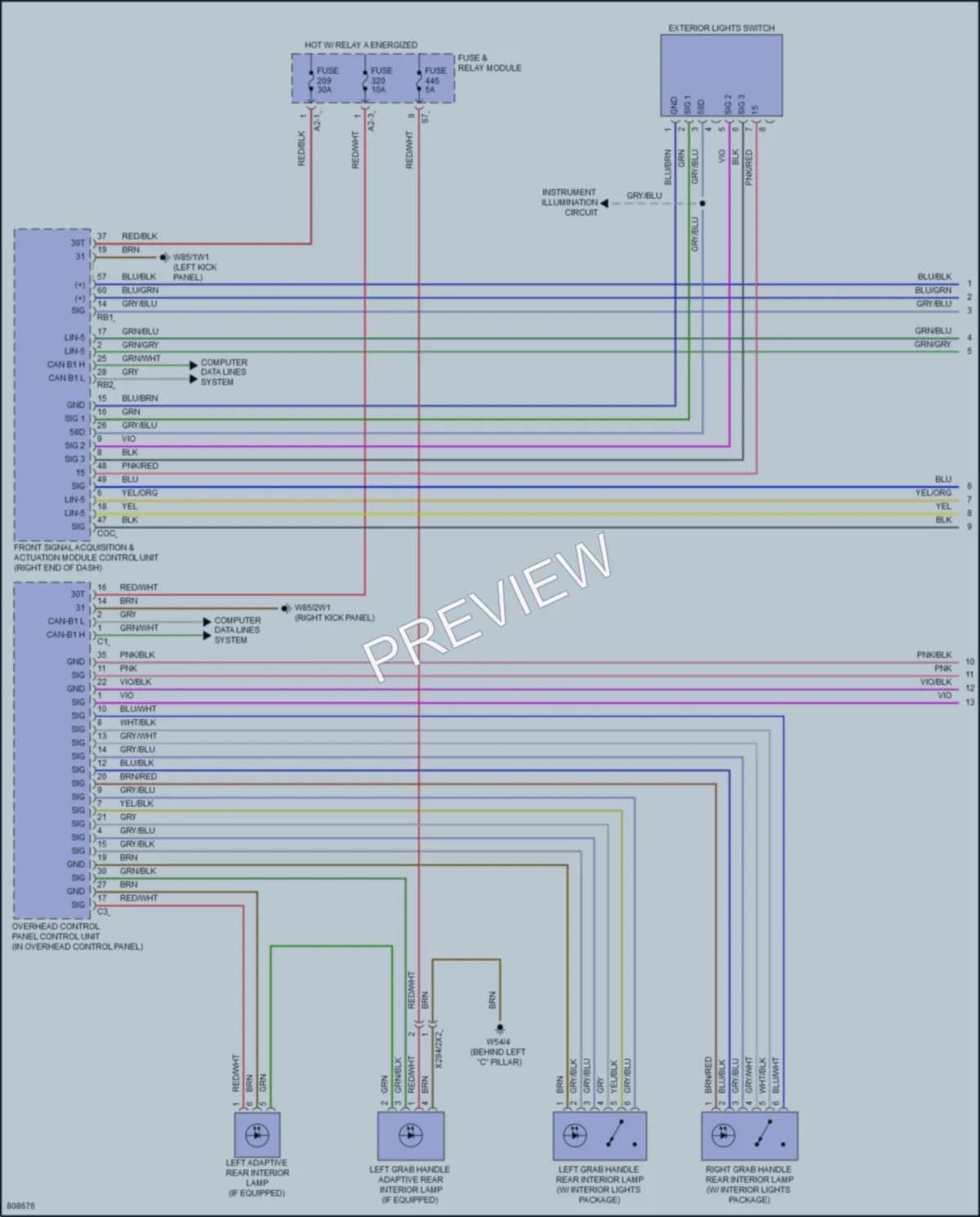 2022 MercedesBenz C300 Interior Lights wiring diagram preview