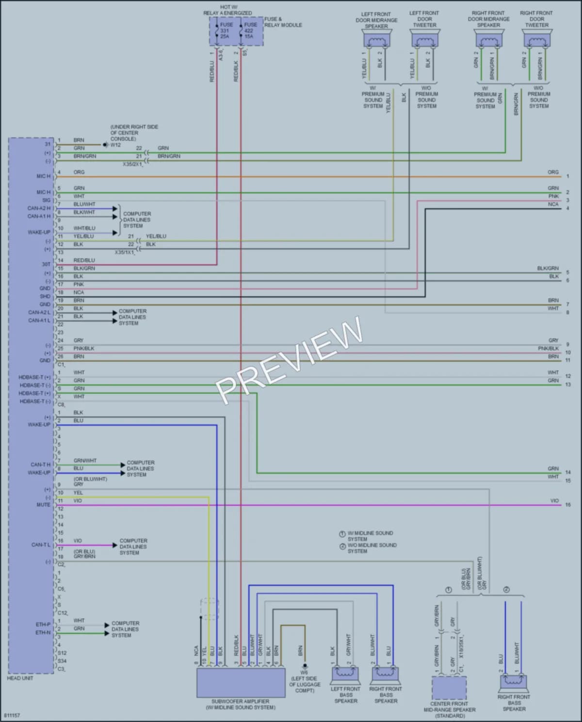 2022 MercedesBenz C300 Radio wiring diagram preview