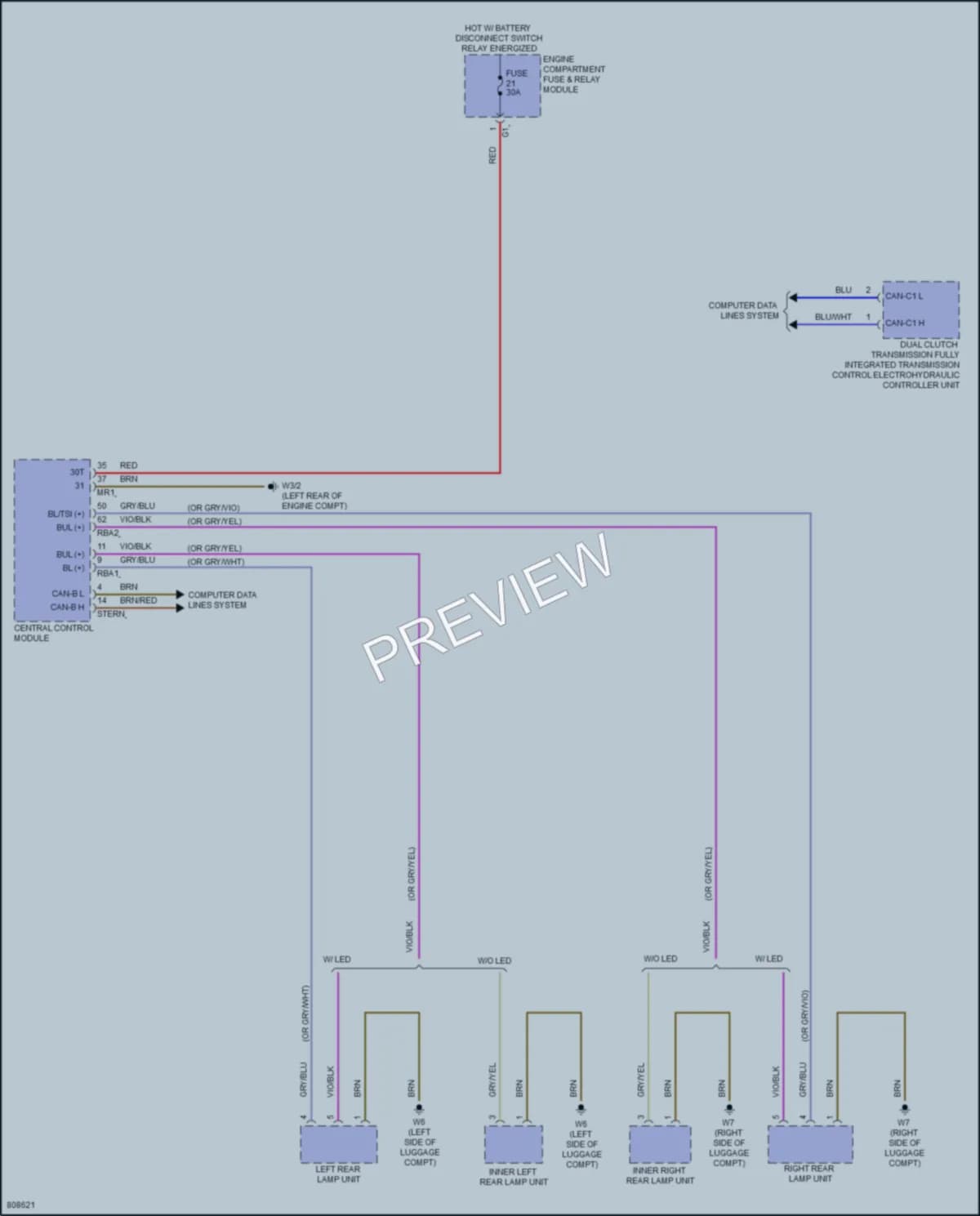 2022 MercedesBenz CLA250 Exterior Lights wiring diagram preview