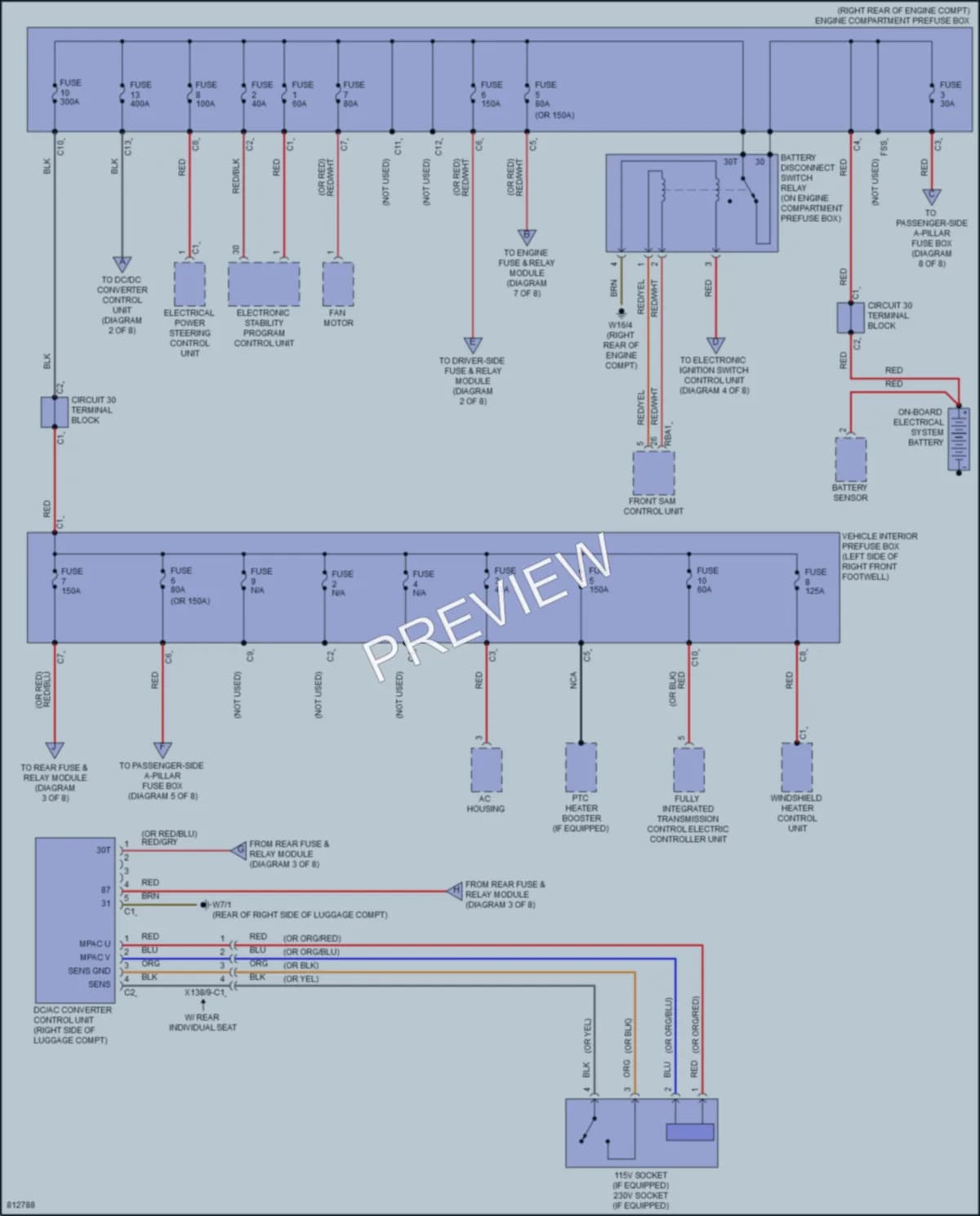2022 MercedesBenz CLS450 Power Distribution wiring diagram preview
