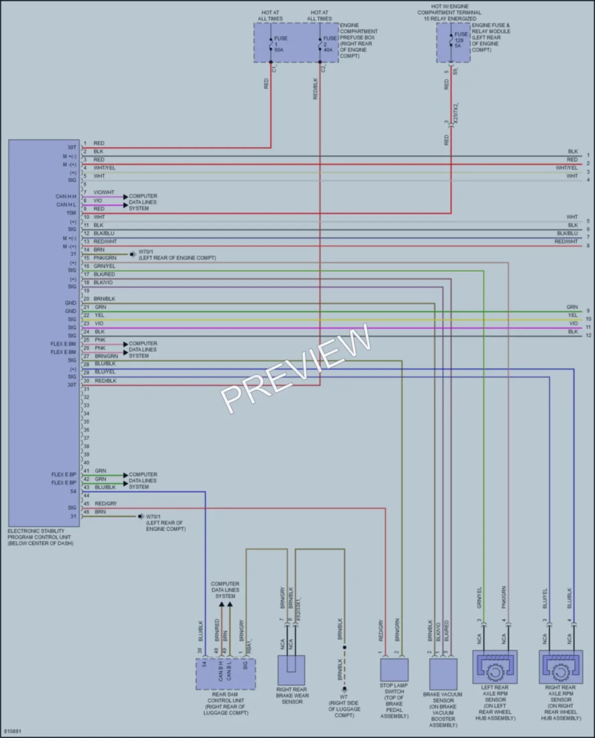 2022 MercedesBenz E350 Anti Lock Brakes wiring diagram preview