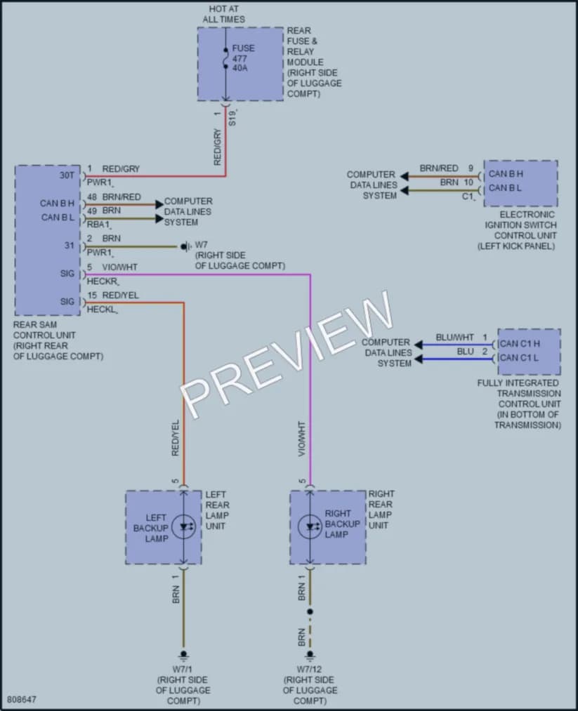 2022 MercedesBenz E350 Exterior Lights wiring diagram preview