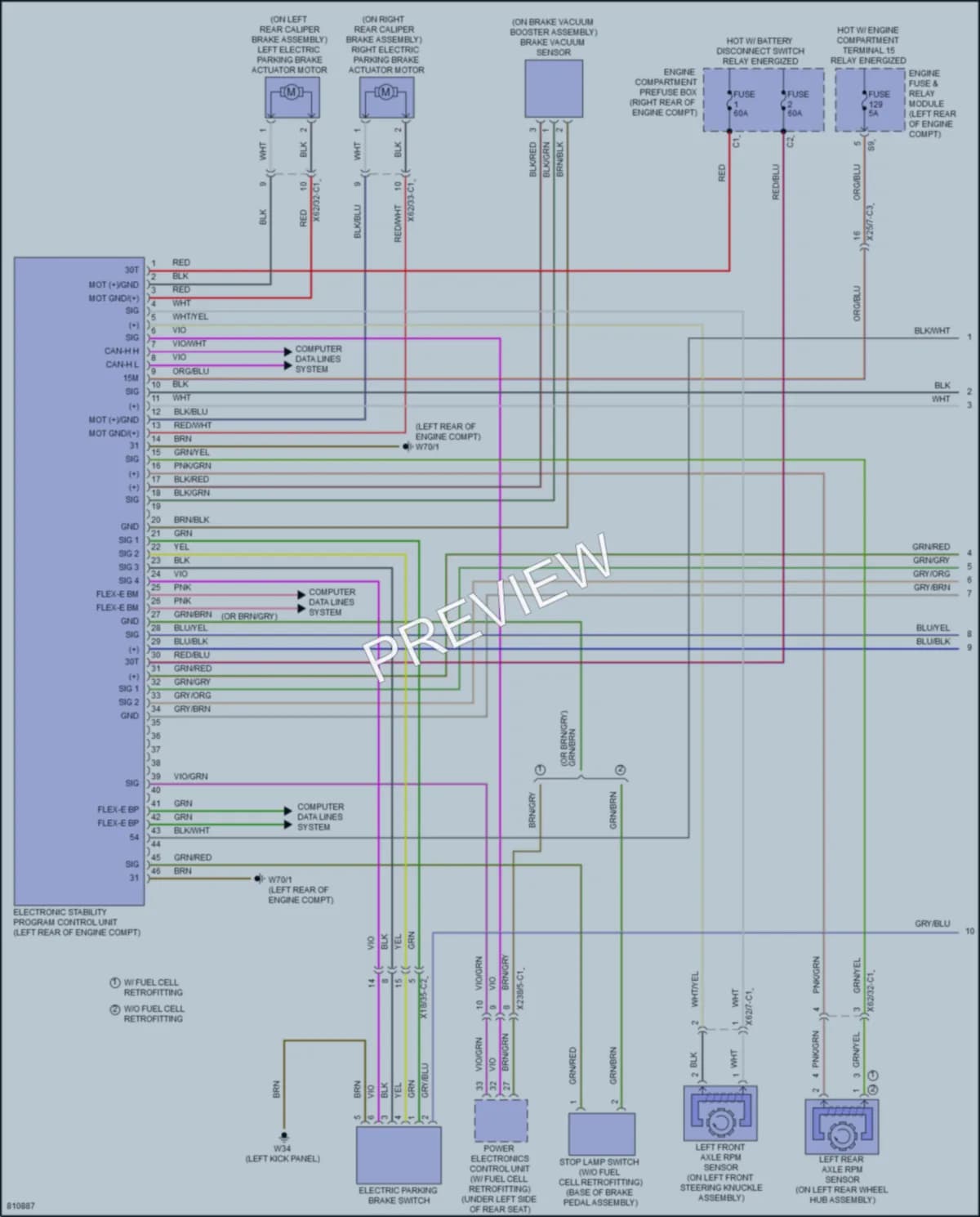 2022 MercedesBenz GLC300 Anti Lock Brakes wiring diagram preview