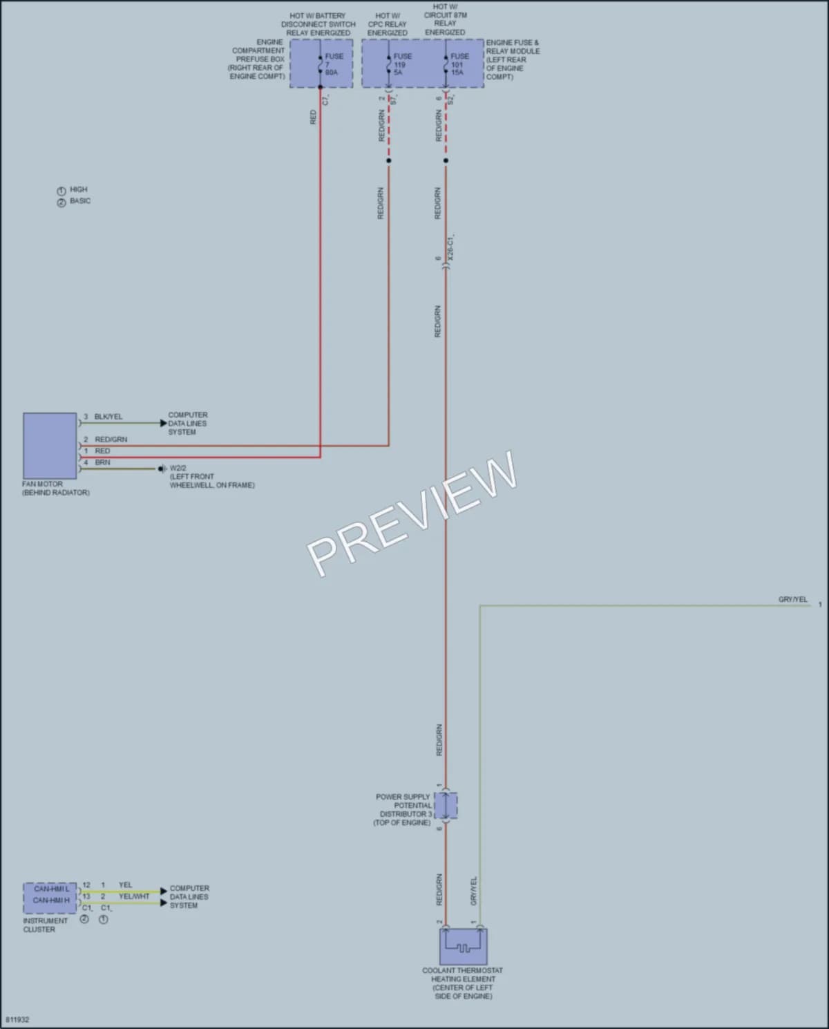 2022 MercedesBenz GLC300 Cooling Fan wiring diagram preview