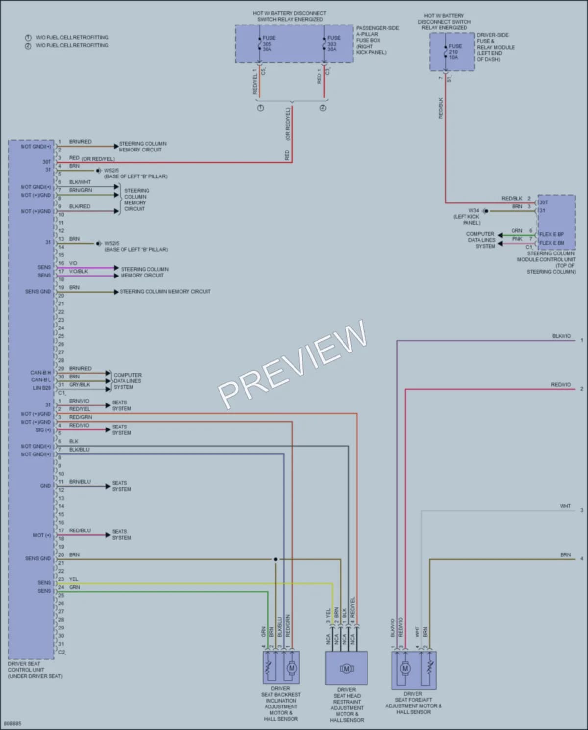 2022 MercedesBenz GLC300 Memory Systems wiring diagram preview
