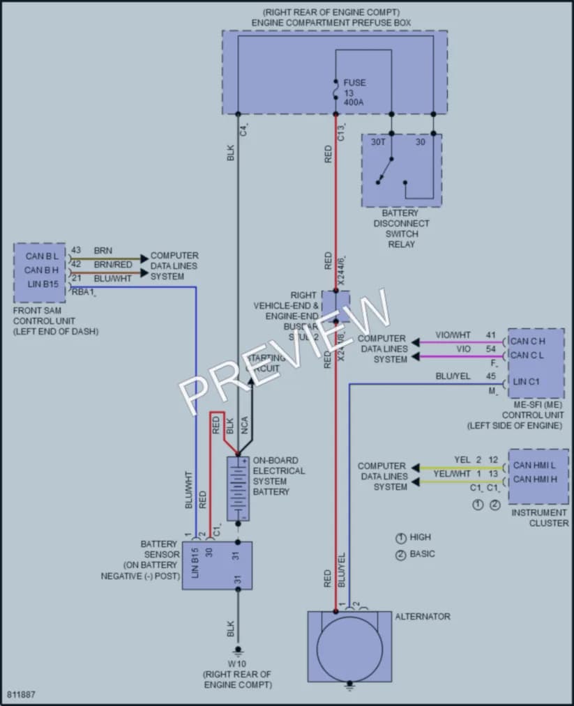 2022 MercedesBenz GLC300 Starting Charging wiring diagram preview