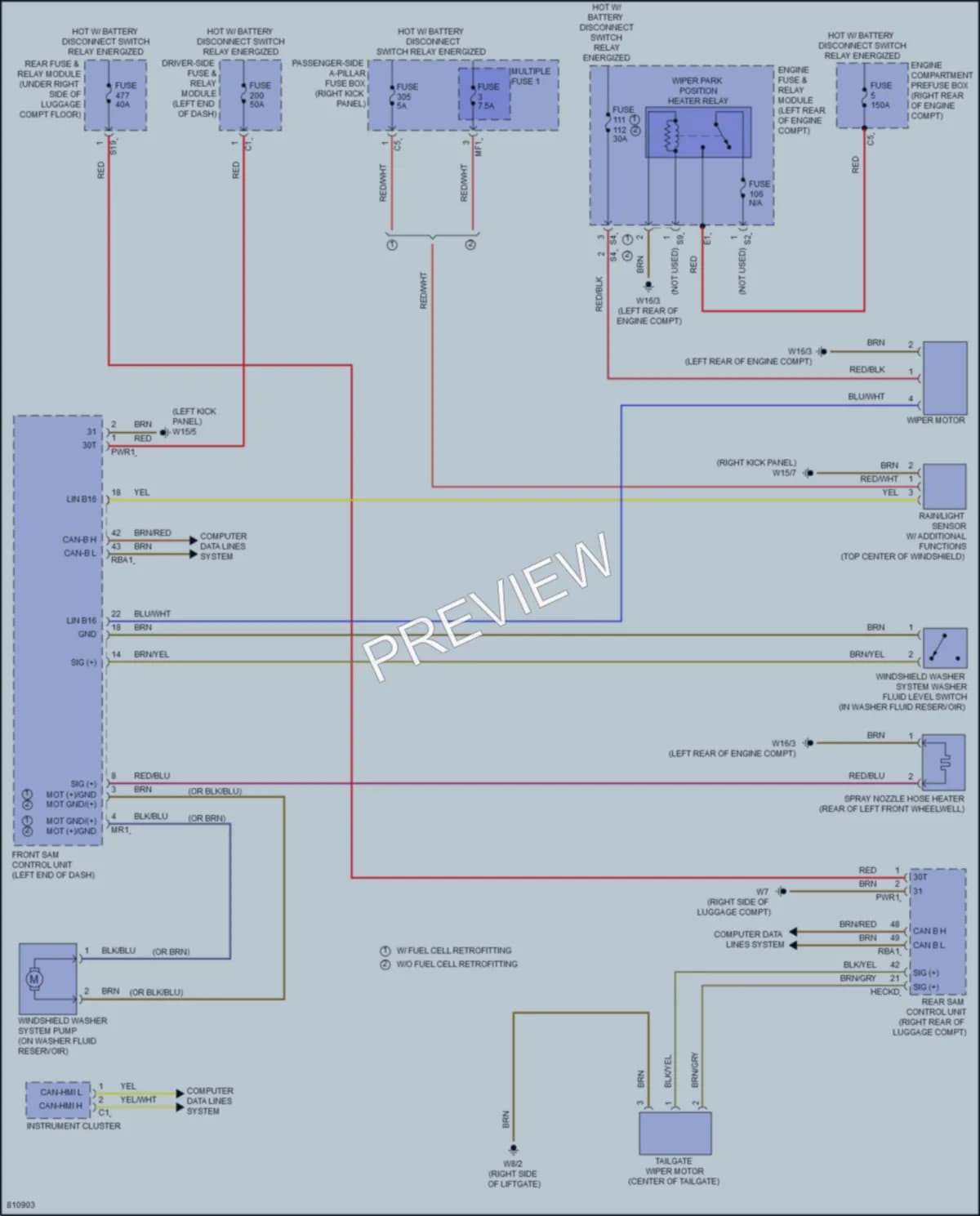 2022 MercedesBenz GLC300Coupe Wiper Washer wiring diagram preview