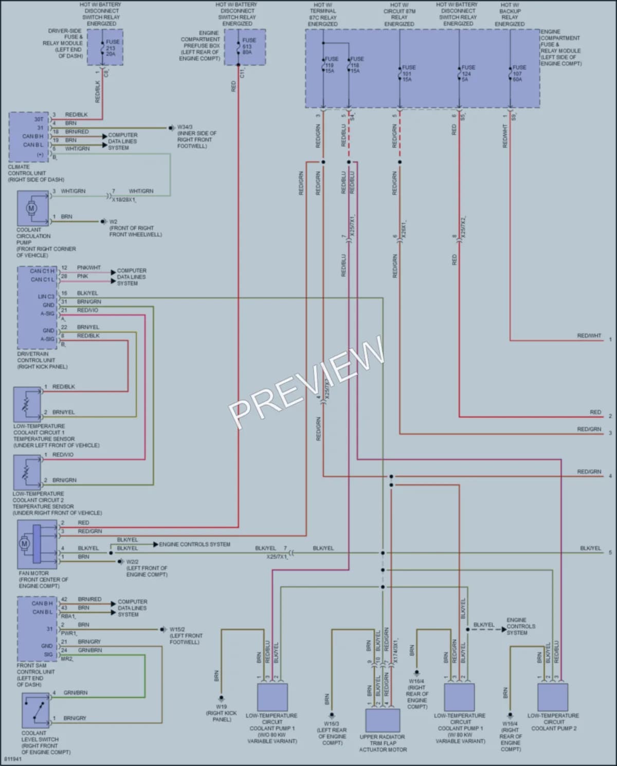 2022 MercedesBenz GLE350 Cooling Fan wiring diagram preview