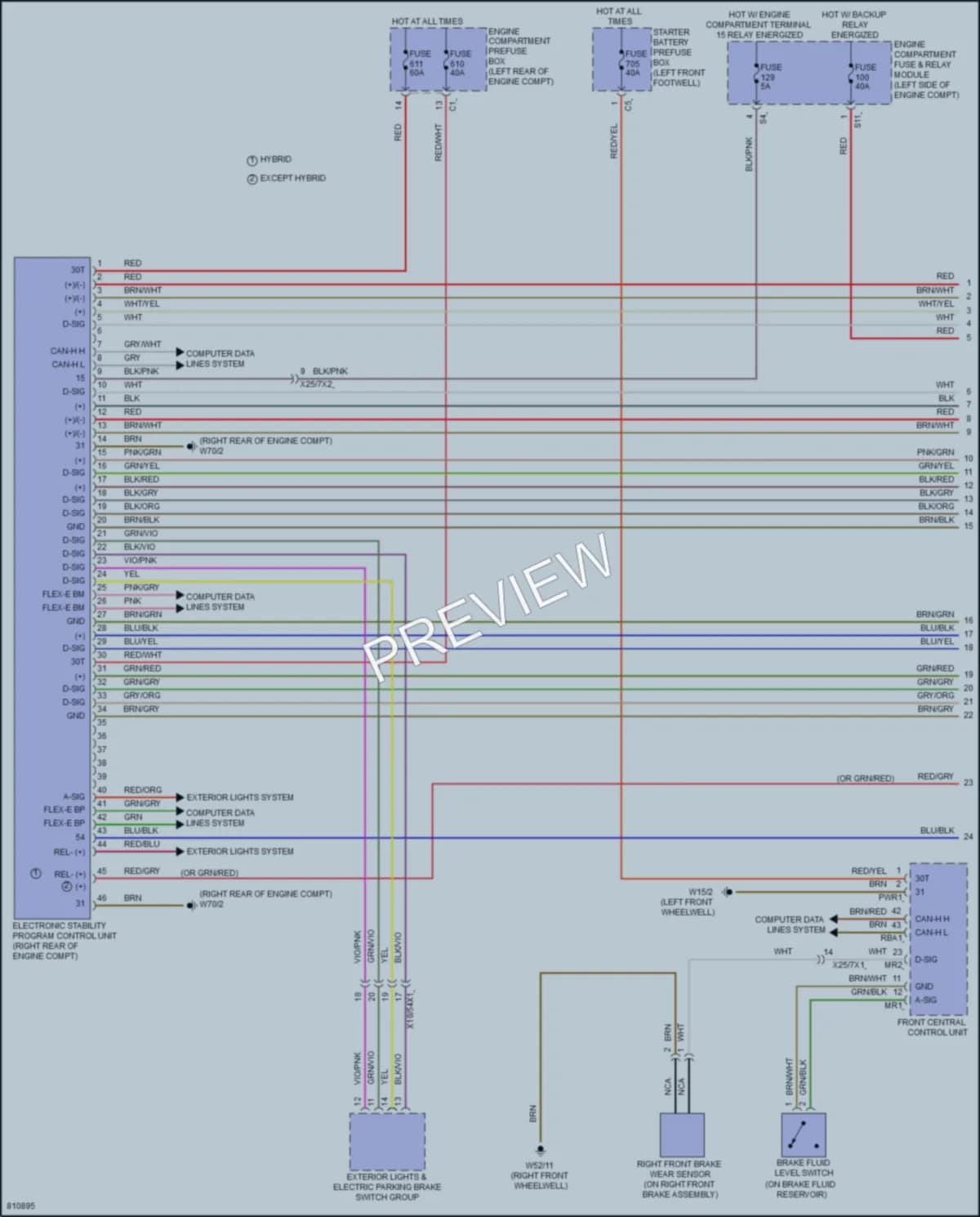 2022 MercedesBenz GLE450 Anti Lock Brakes wiring diagram preview