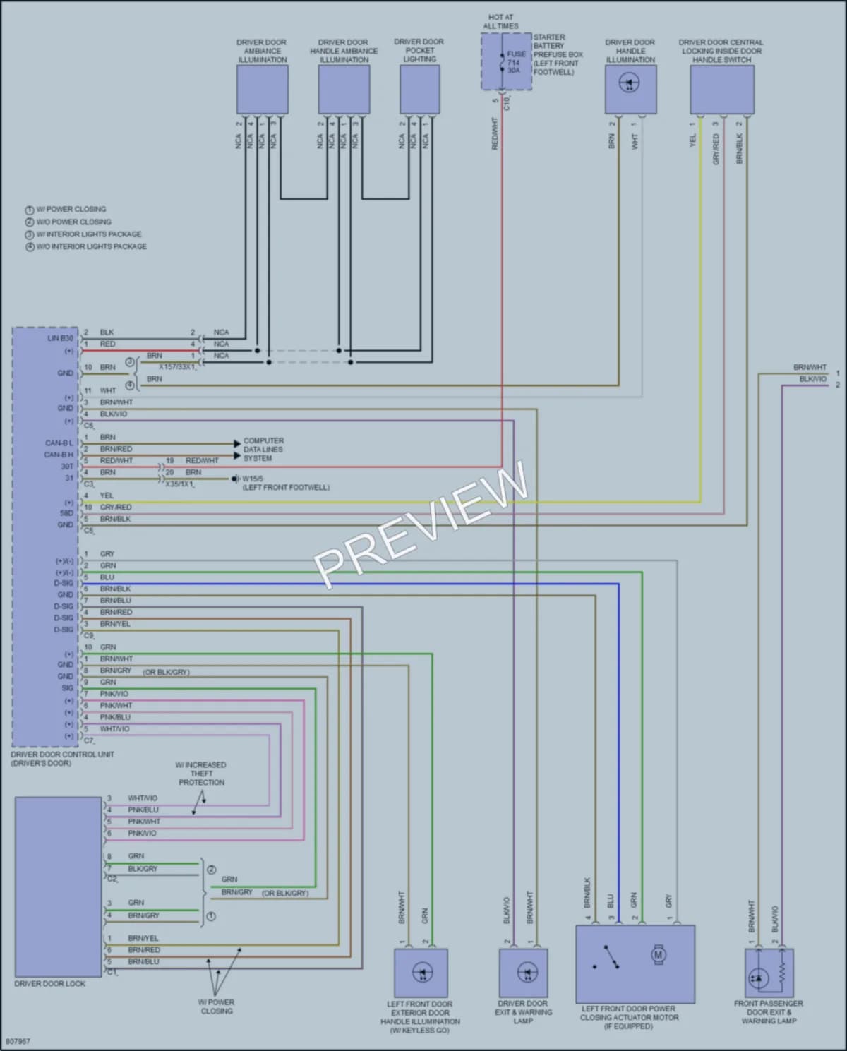 2022 MercedesBenz GLE450 Power Door Locks wiring diagram preview