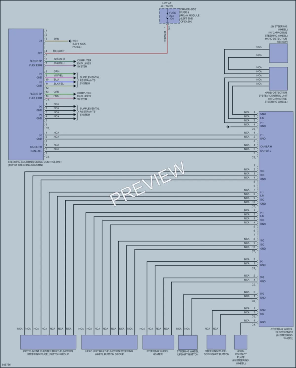 2022 MercedesBenz GLS580 Electronic Power Steering wiring diagram preview