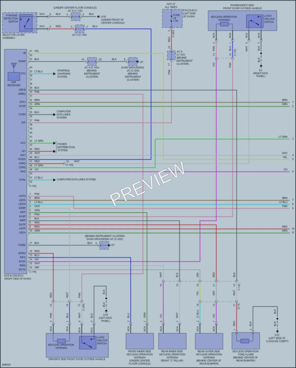 2022 Mitsubishi EclipseCross Power Door Locks wiring diagram preview