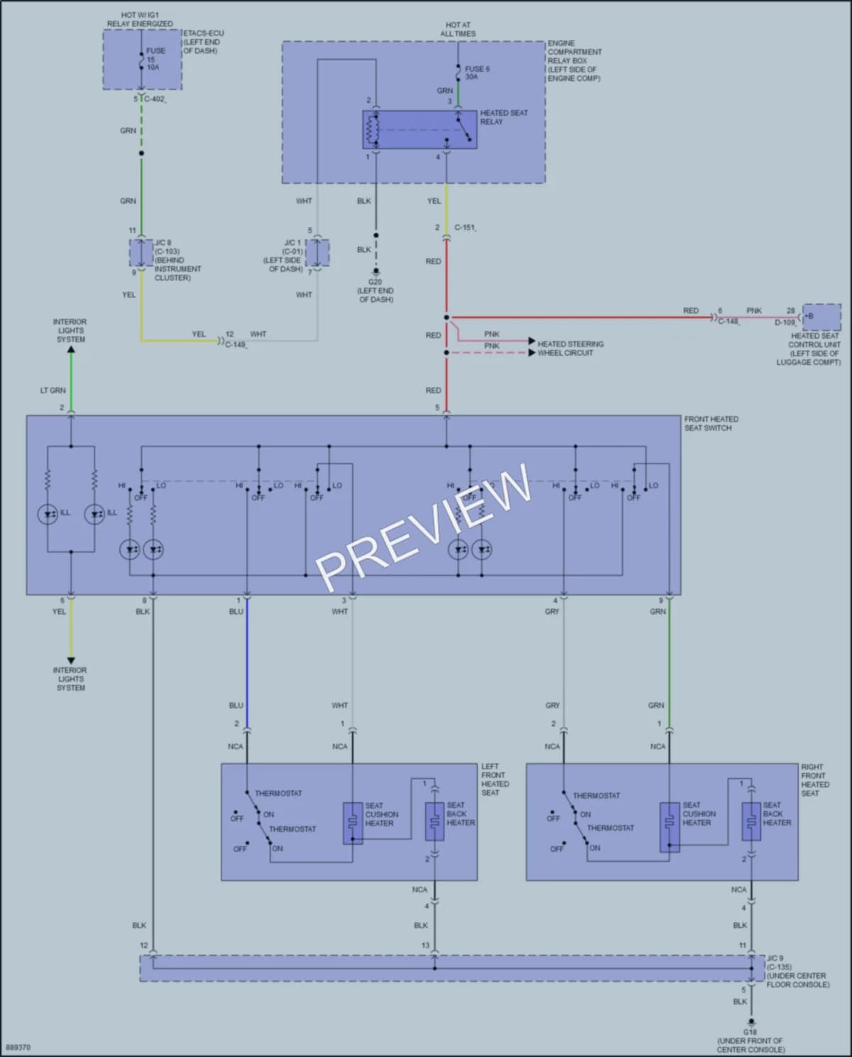 2022 Mitsubishi EclipseCross Power Seats wiring diagram preview