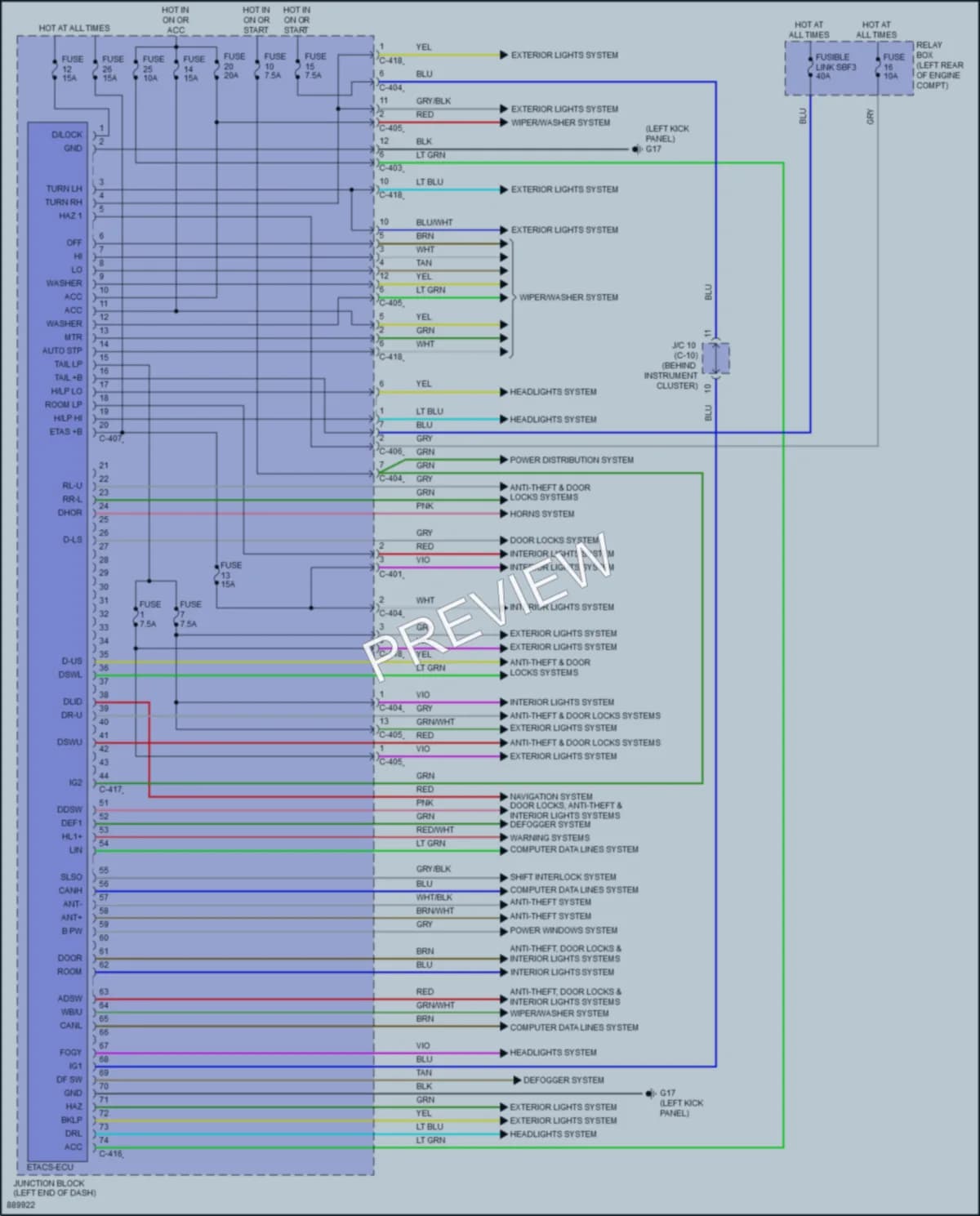 2022 Mitsubishi Mirage Body Control Modules wiring diagram preview