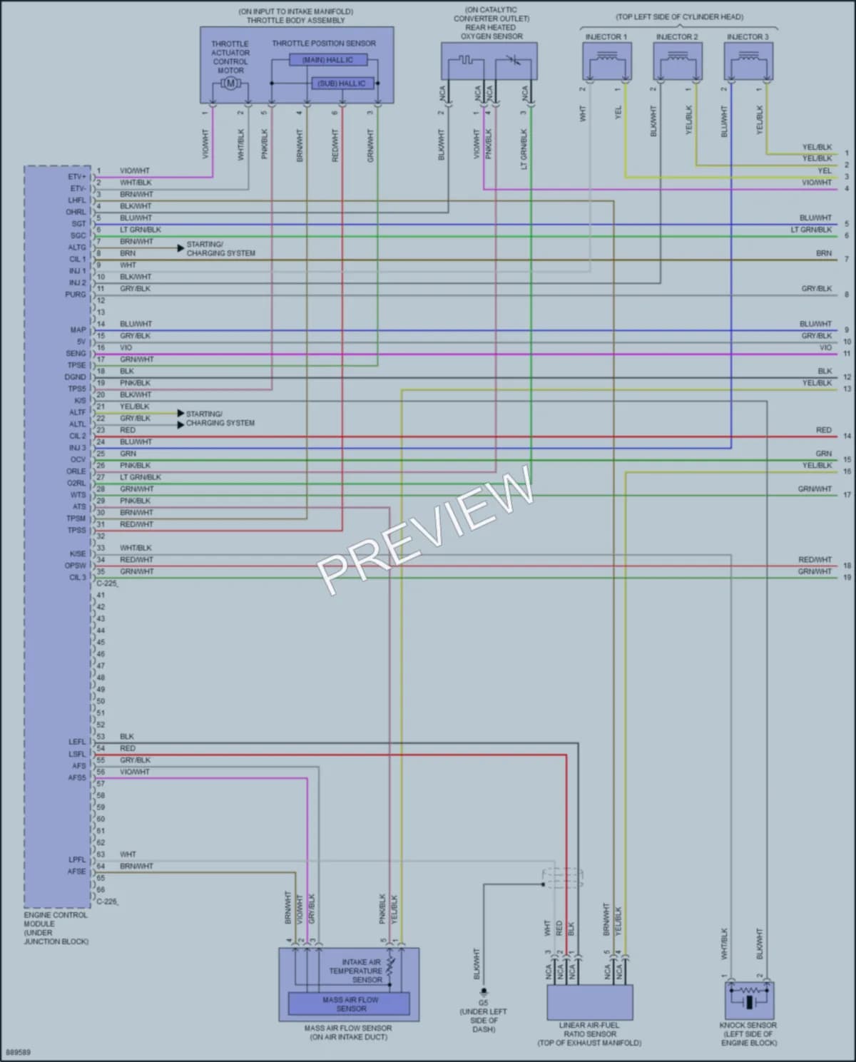 2022 Mitsubishi Mirage Engine Performance wiring diagram preview