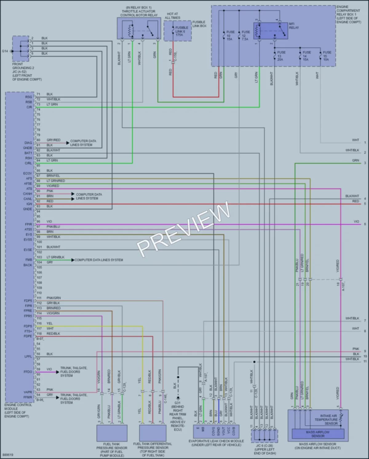 2022 Mitsubishi OutlanderPHEV Engine Performance wiring diagram preview