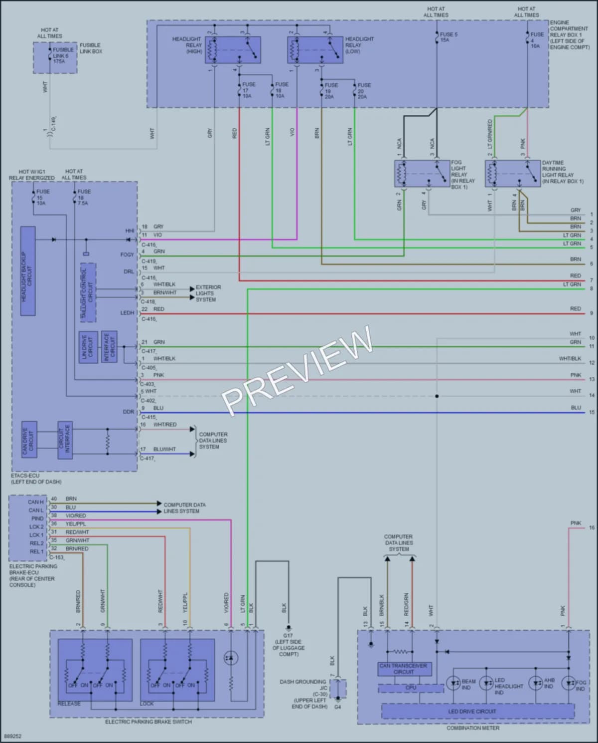2022 Mitsubishi OutlanderPHEV Headlights wiring diagram preview