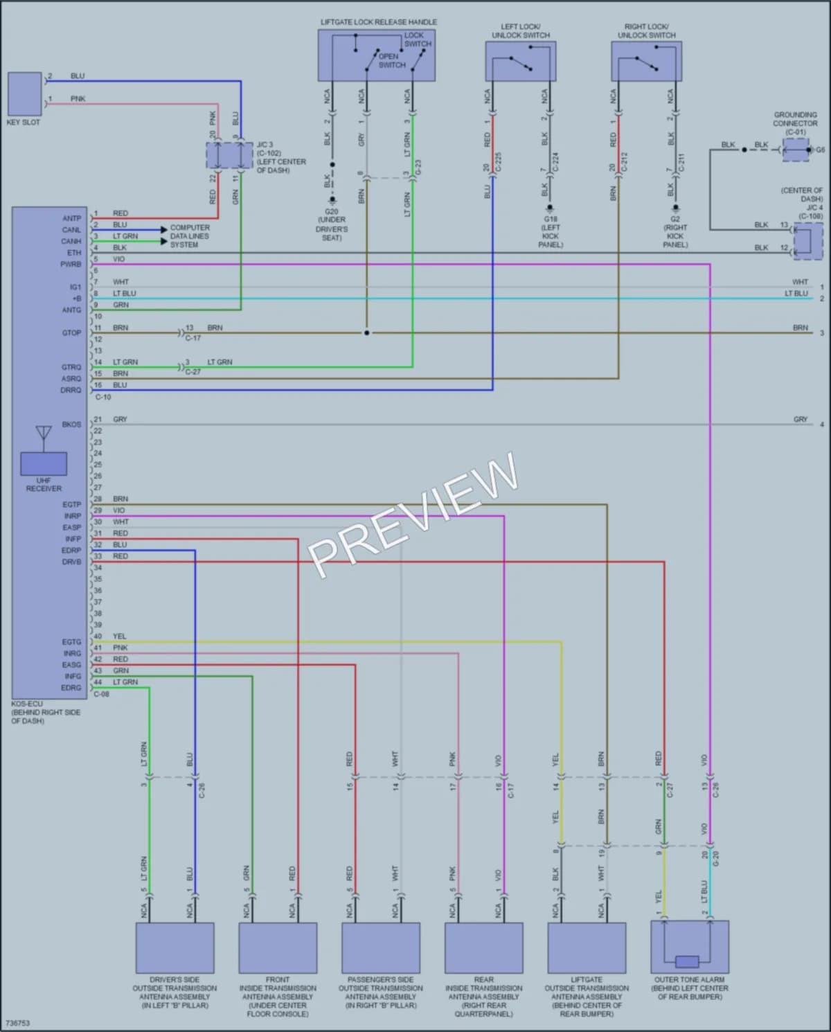 2022 Mitsubishi OutlanderSport Power Door Locks wiring diagram preview