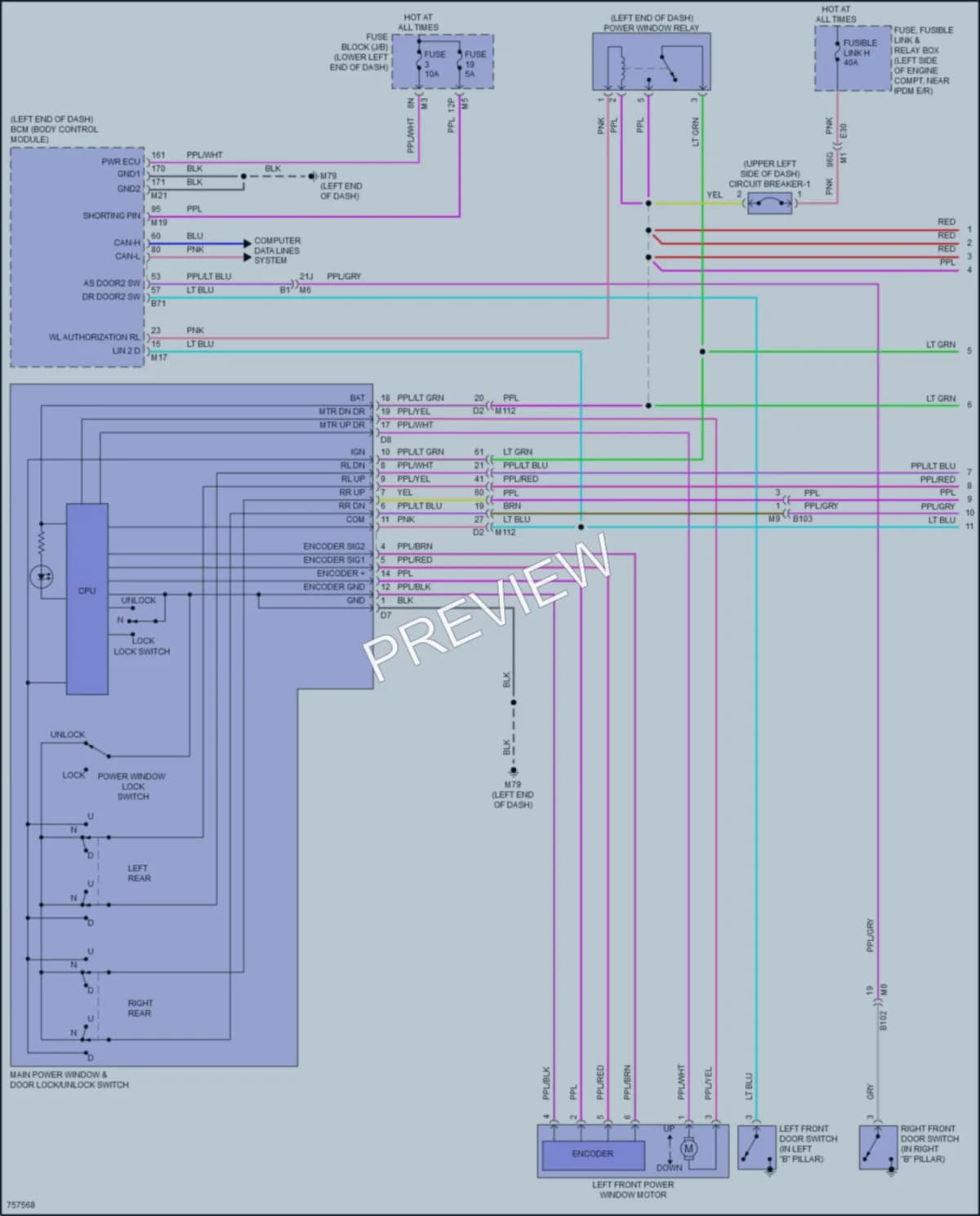 2022 Nissan Altima Power Windows wiring diagram preview