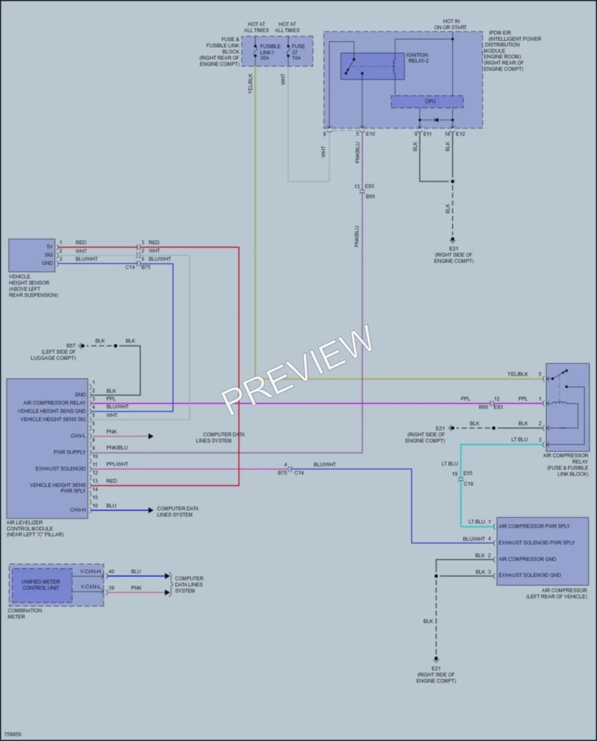 2022 Nissan Armada Electronic Suspension wiring diagram preview