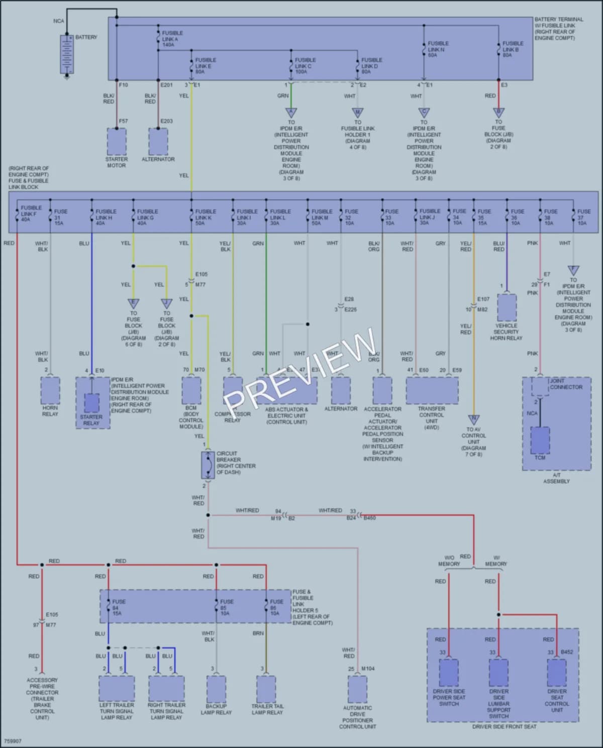 2022 Nissan Armada Power Distribution wiring diagram preview