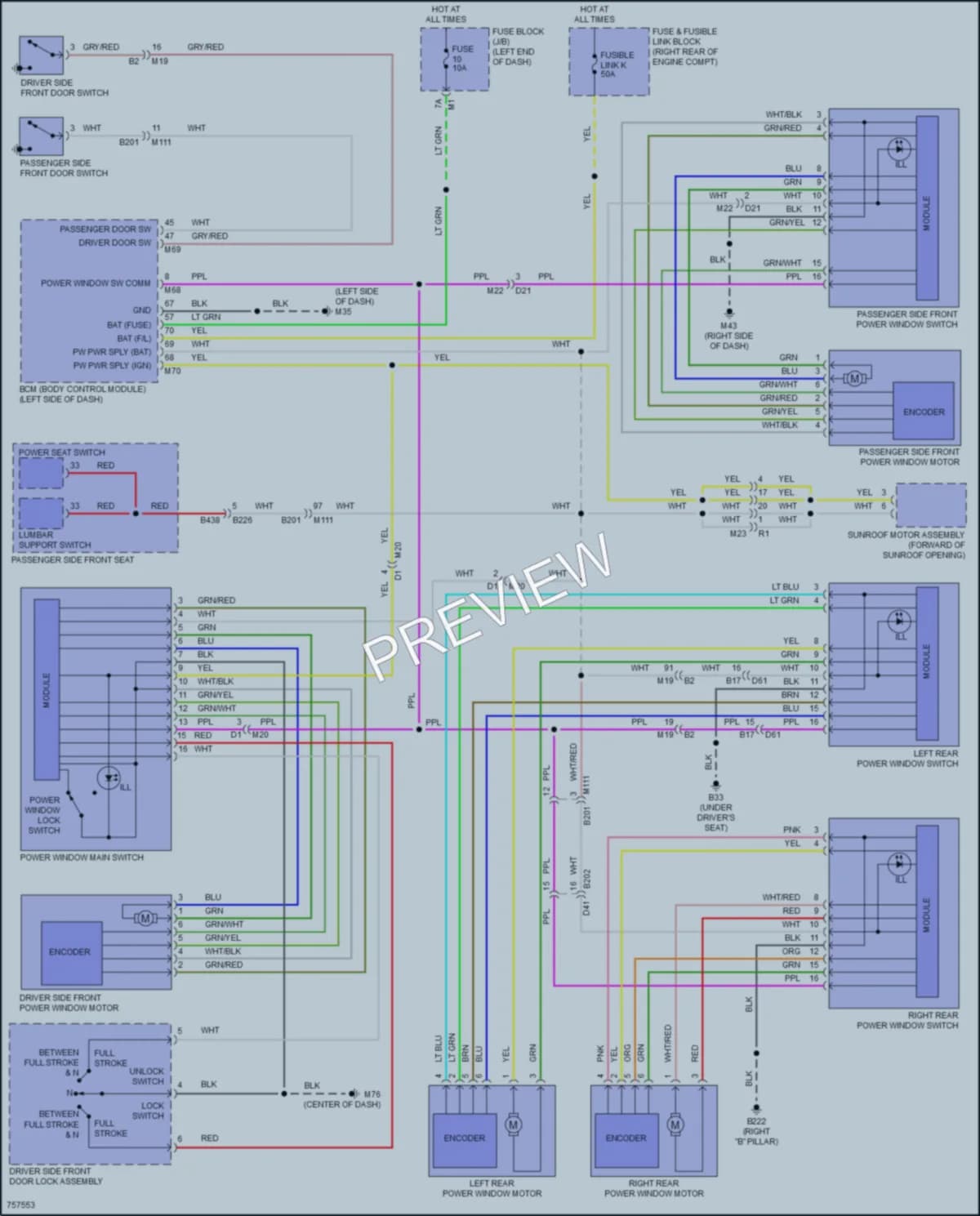 2022 Nissan Armada Power Windows wiring diagram preview