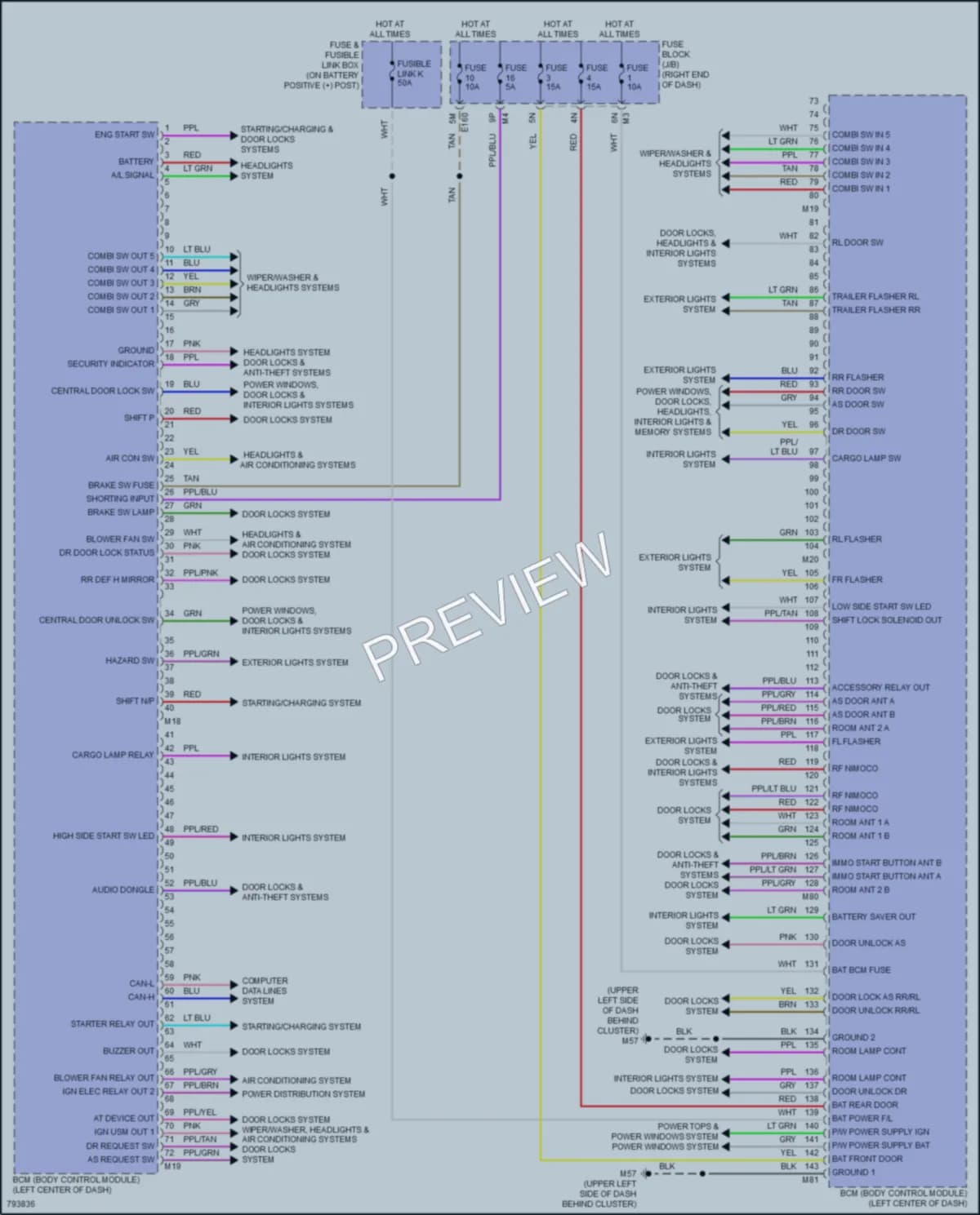 2022 Nissan Frontier Body Control Modules wiring diagram preview