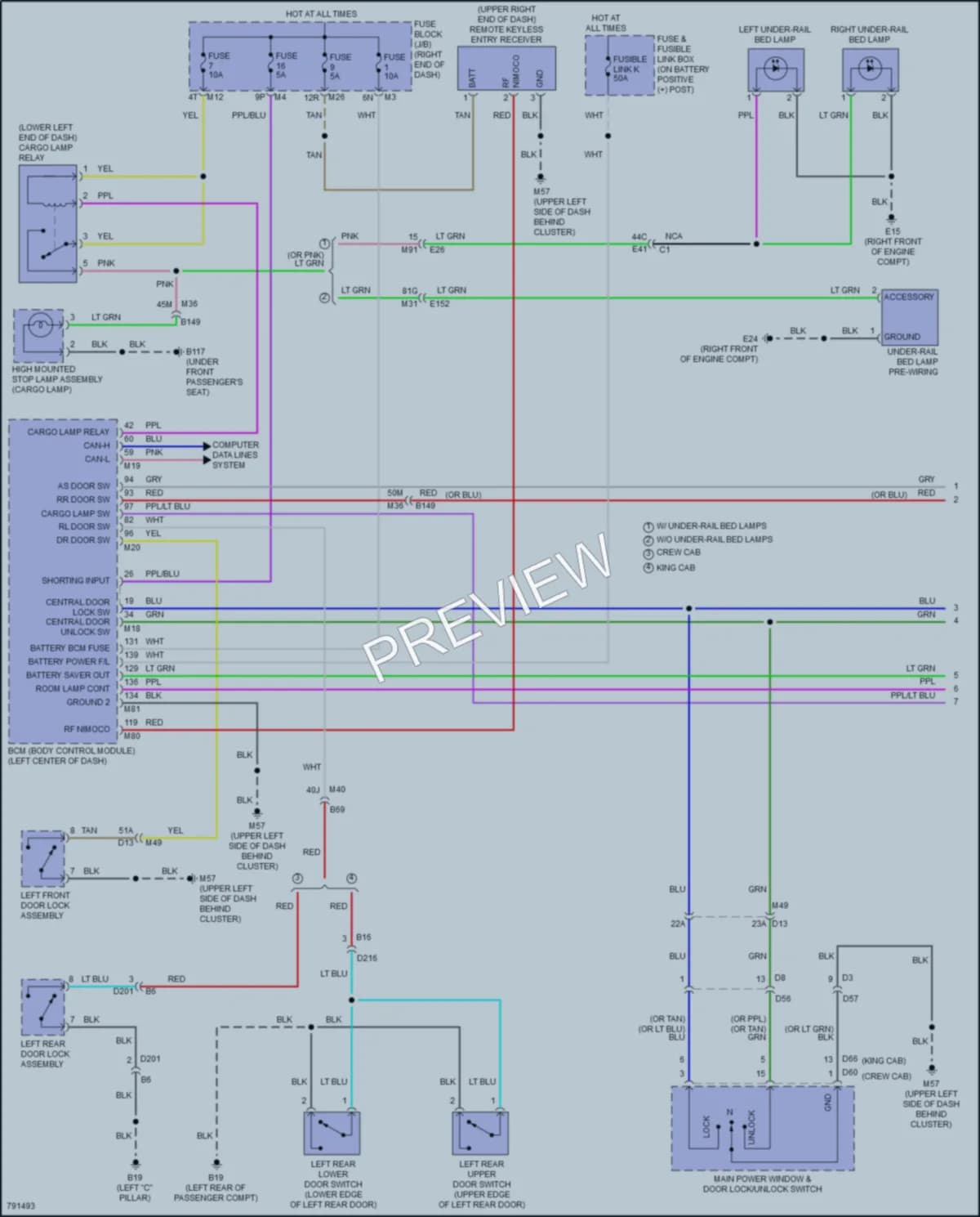 2022 Nissan Frontier Interior Lights wiring diagram preview