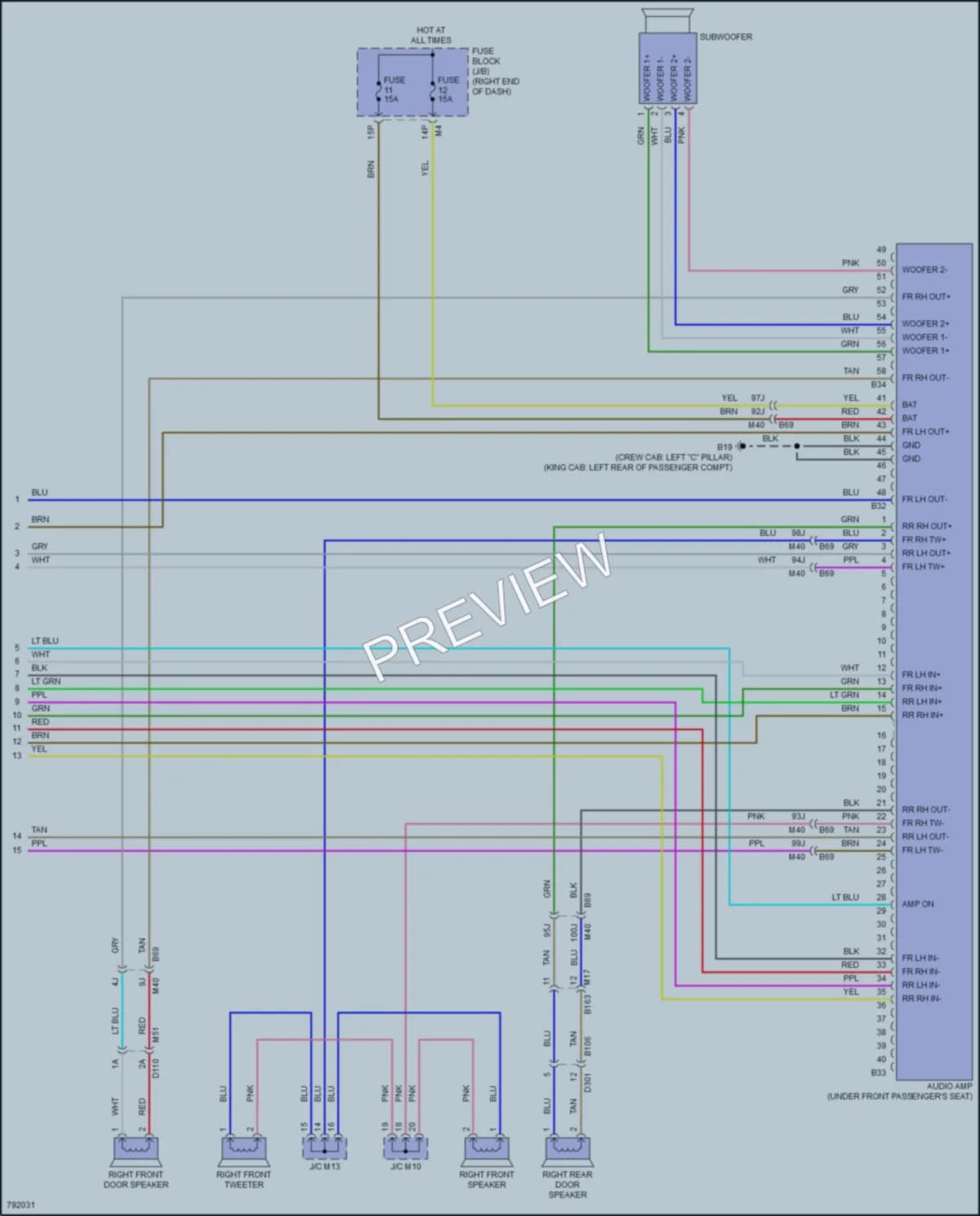 2022 Nissan Frontier Radio wiring diagram preview