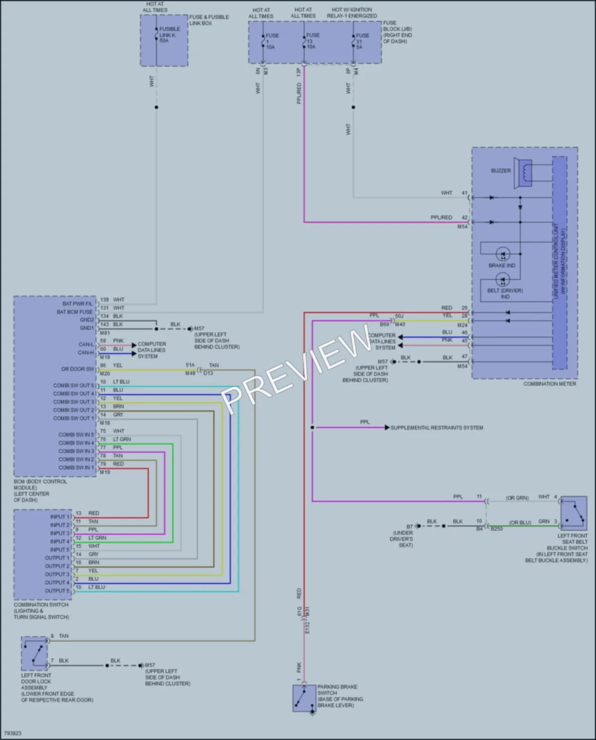 2022 Nissan Frontier Warning Systems wiring diagram preview