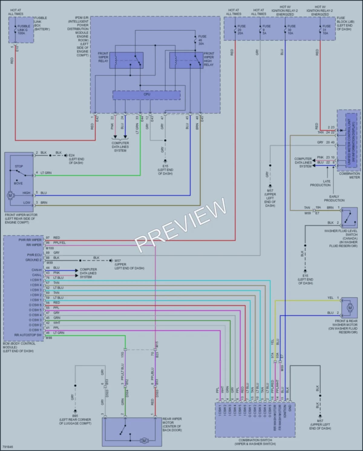 2022 Nissan Kicks Wiper Washer wiring diagram preview