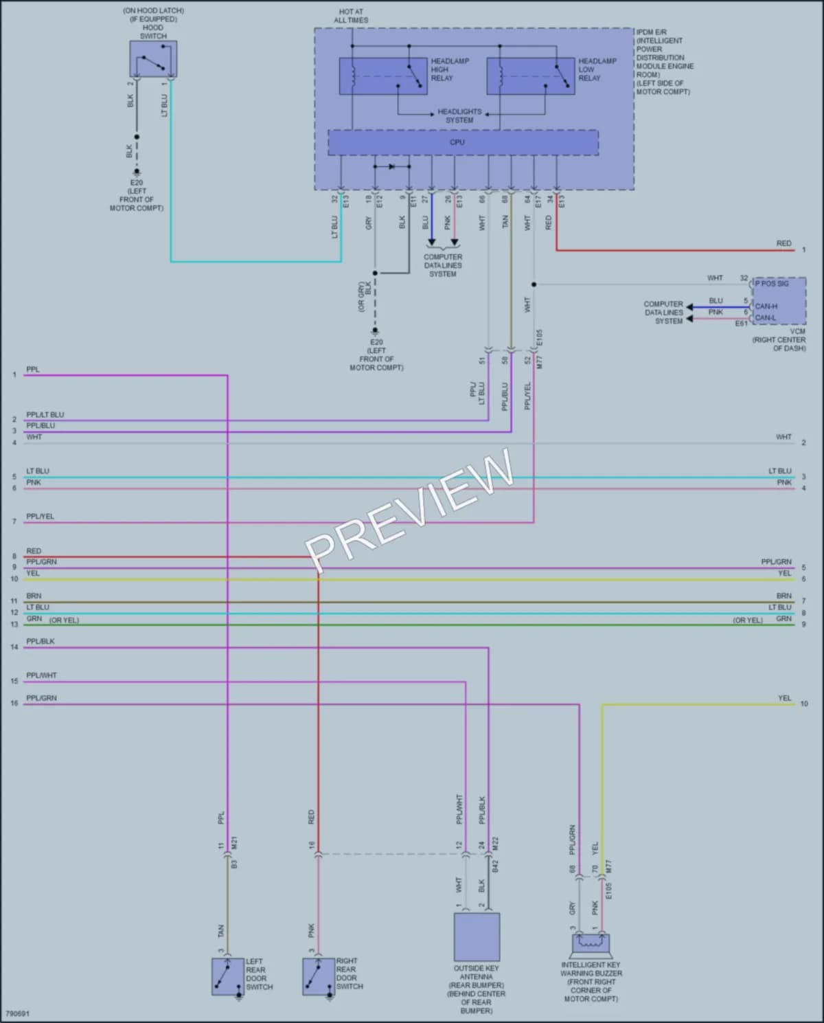 2022 Nissan LEAF Anti Theft wiring diagram preview