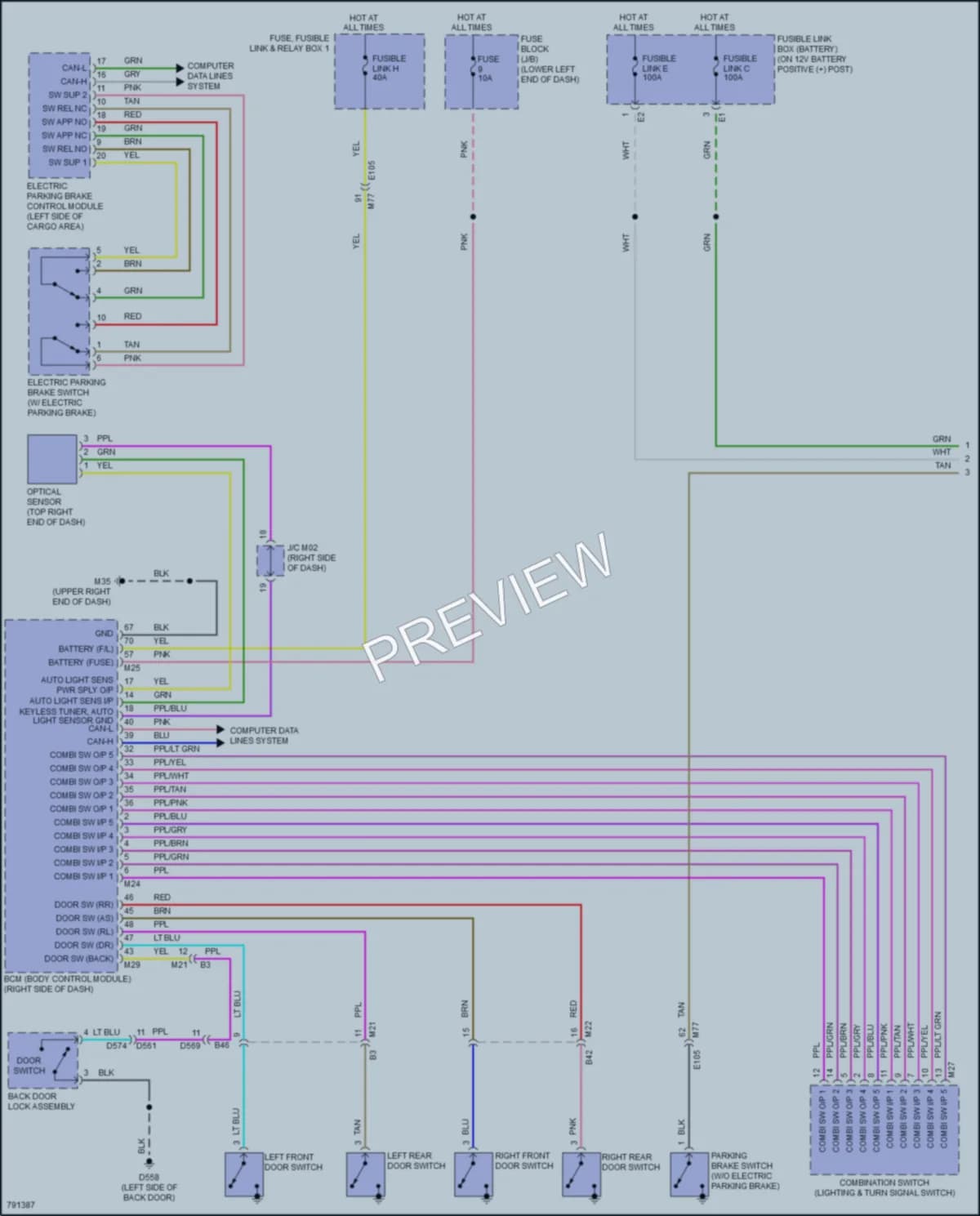 2022 Nissan LEAF Headlights wiring diagram preview