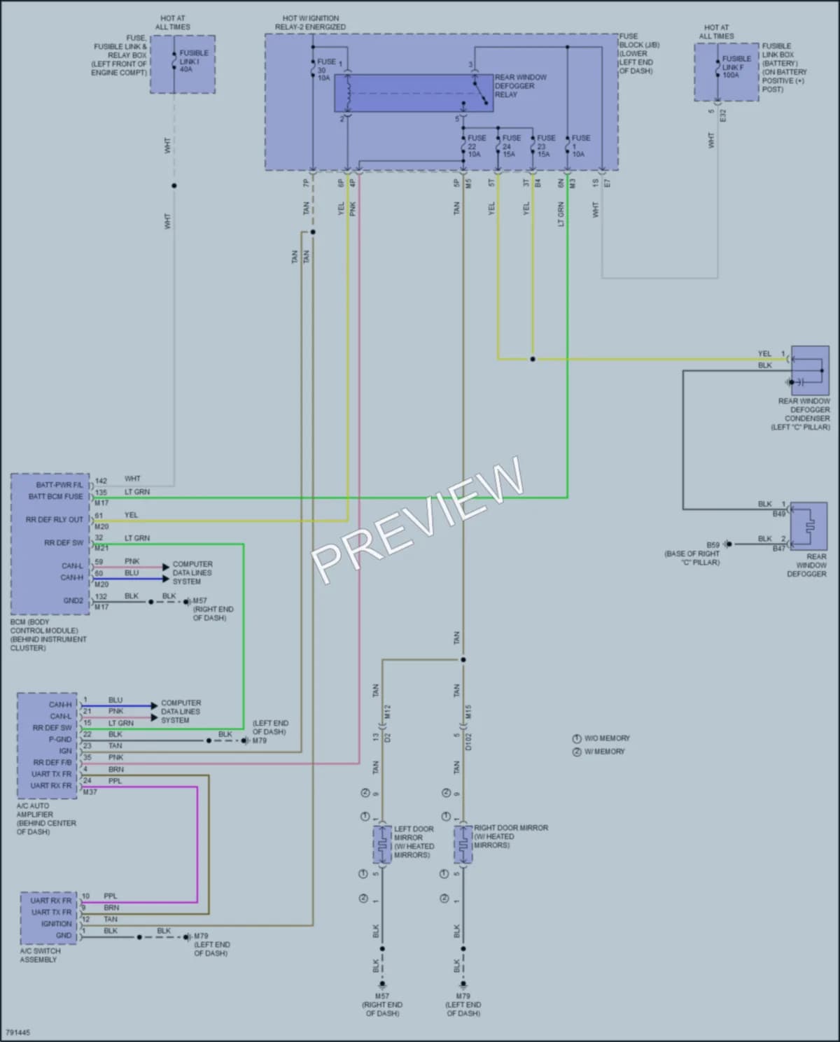 2022 Nissan Maxima Defoggers wiring diagram preview
