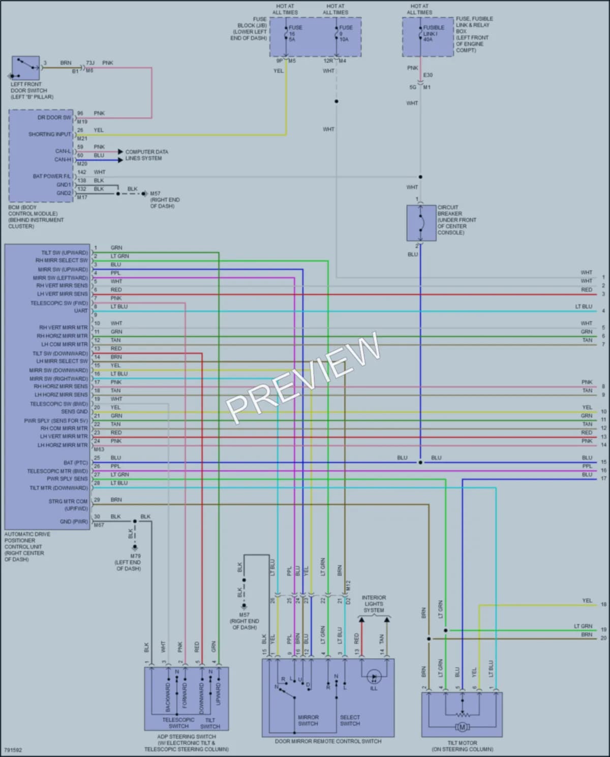 2022 Nissan Maxima Memory Systems wiring diagram preview