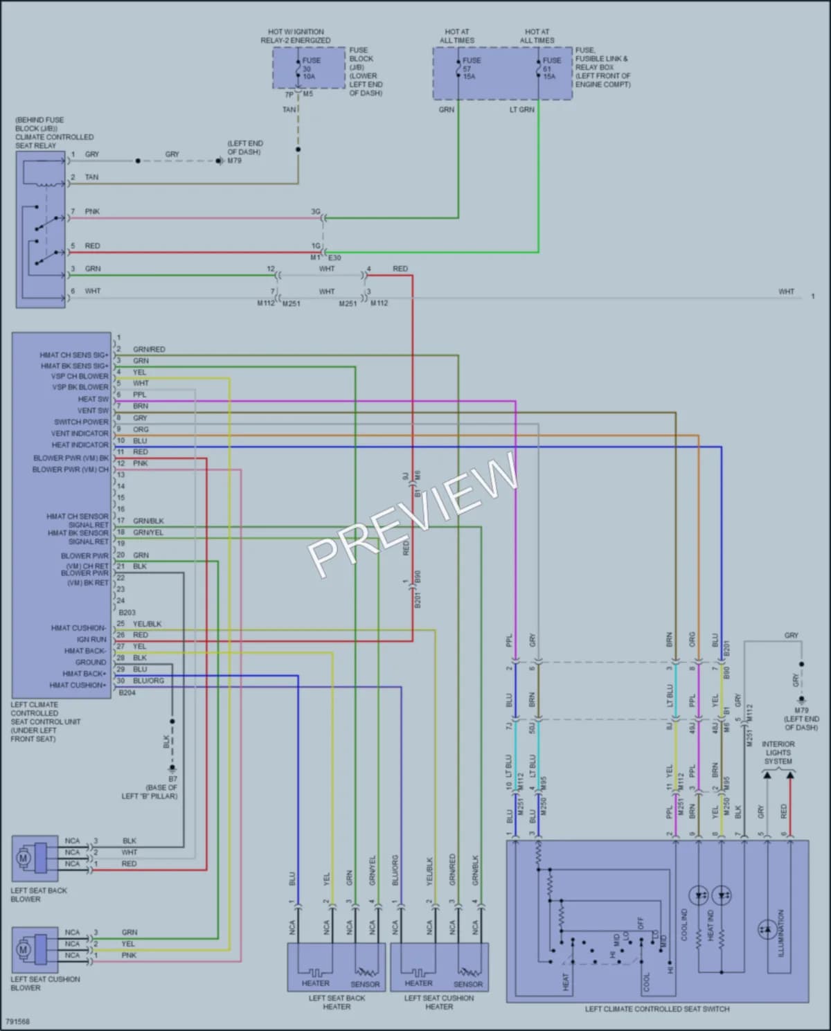 2022 Nissan Maxima Power Seats wiring diagram preview
