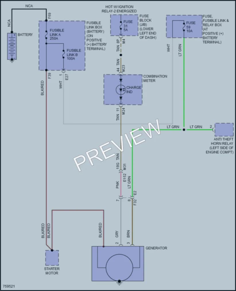 2022 Nissan Murano Starting Charging wiring diagram preview