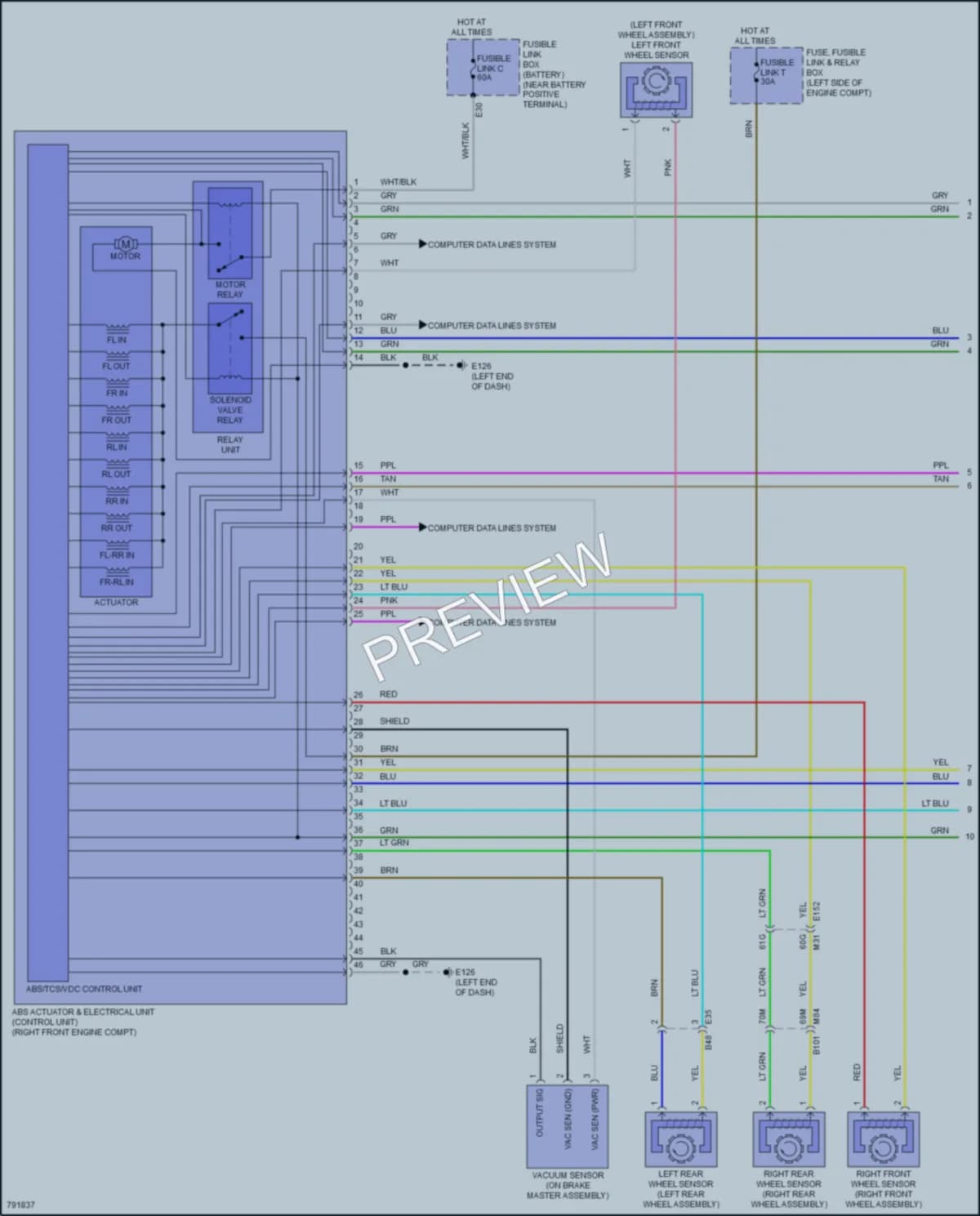 2022 Nissan Pathfinder Anti Lock Brakes wiring diagram preview