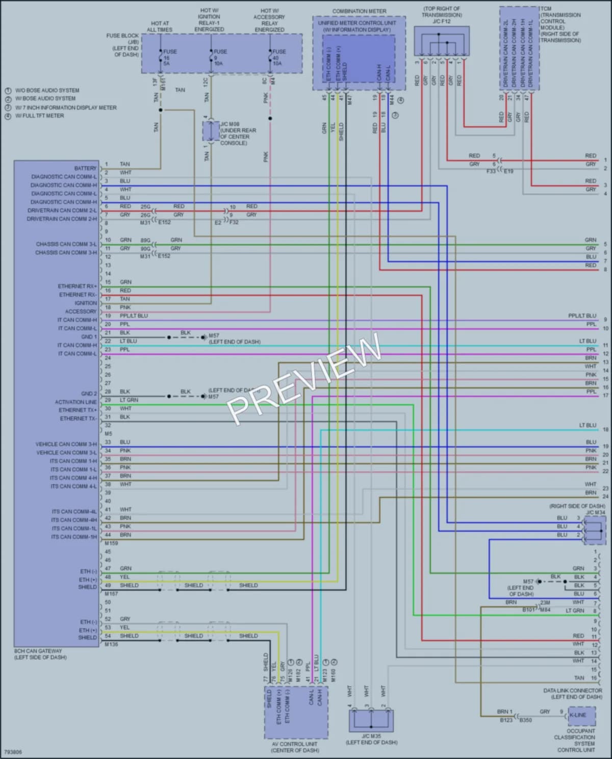 2022 Nissan Pathfinder Computer Data Lines wiring diagram preview