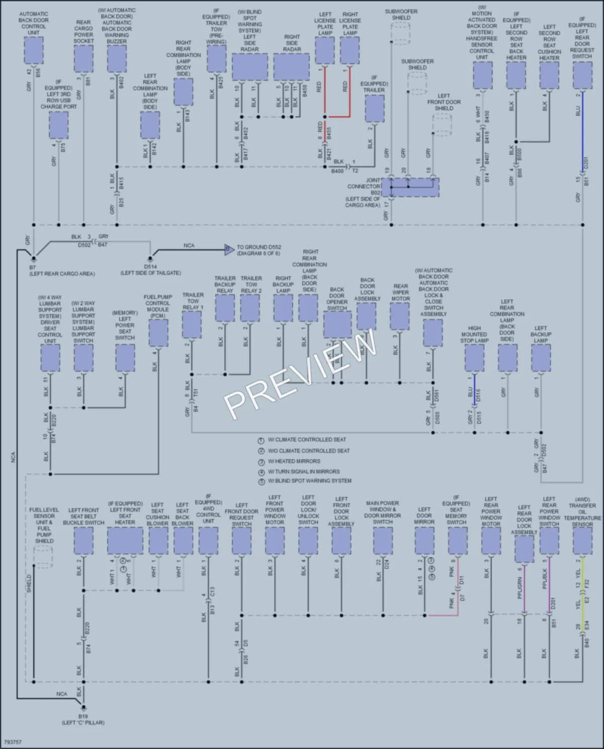 2022 Nissan Pathfinder Ground Distribution wiring diagram preview