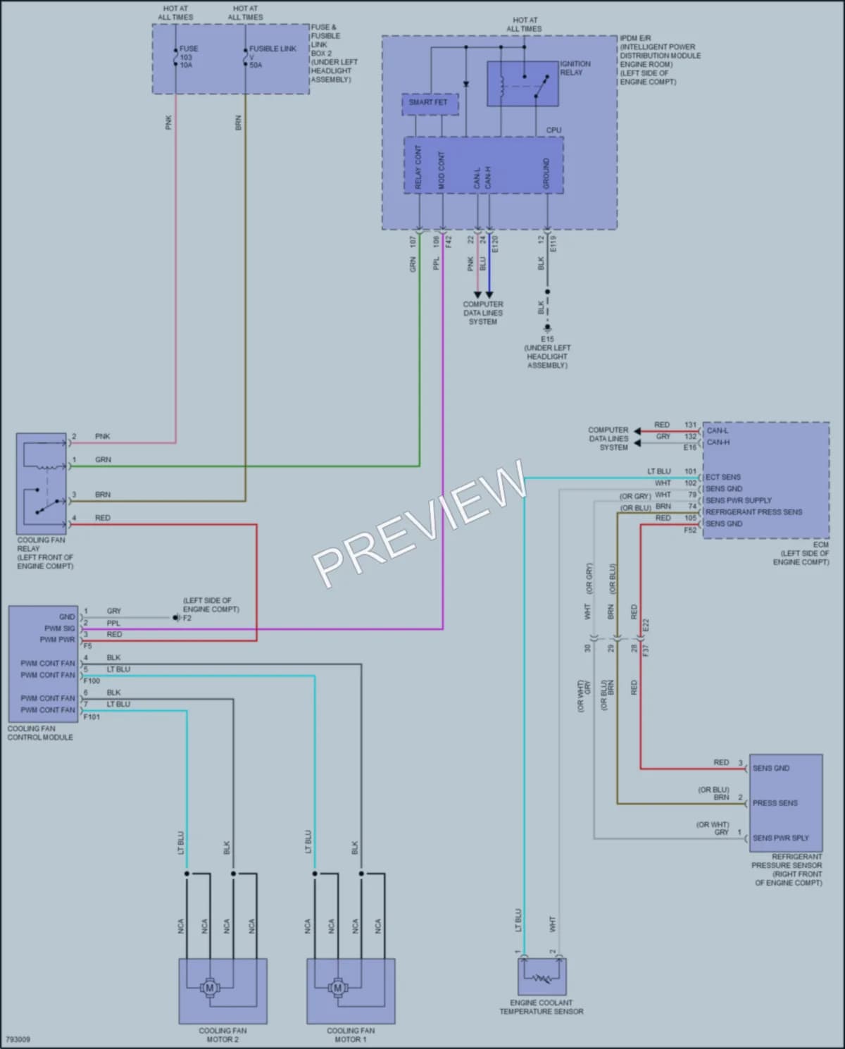 2022 Nissan Rogue Cooling Fan wiring diagram preview