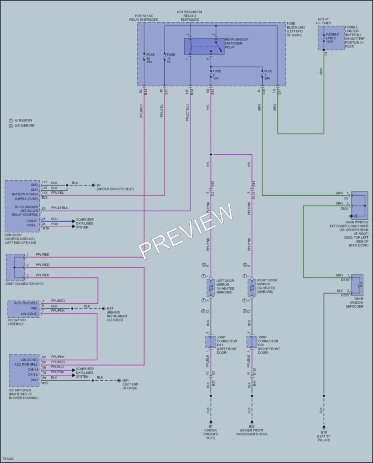 2022 Nissan Rogue Defoggers wiring diagram preview