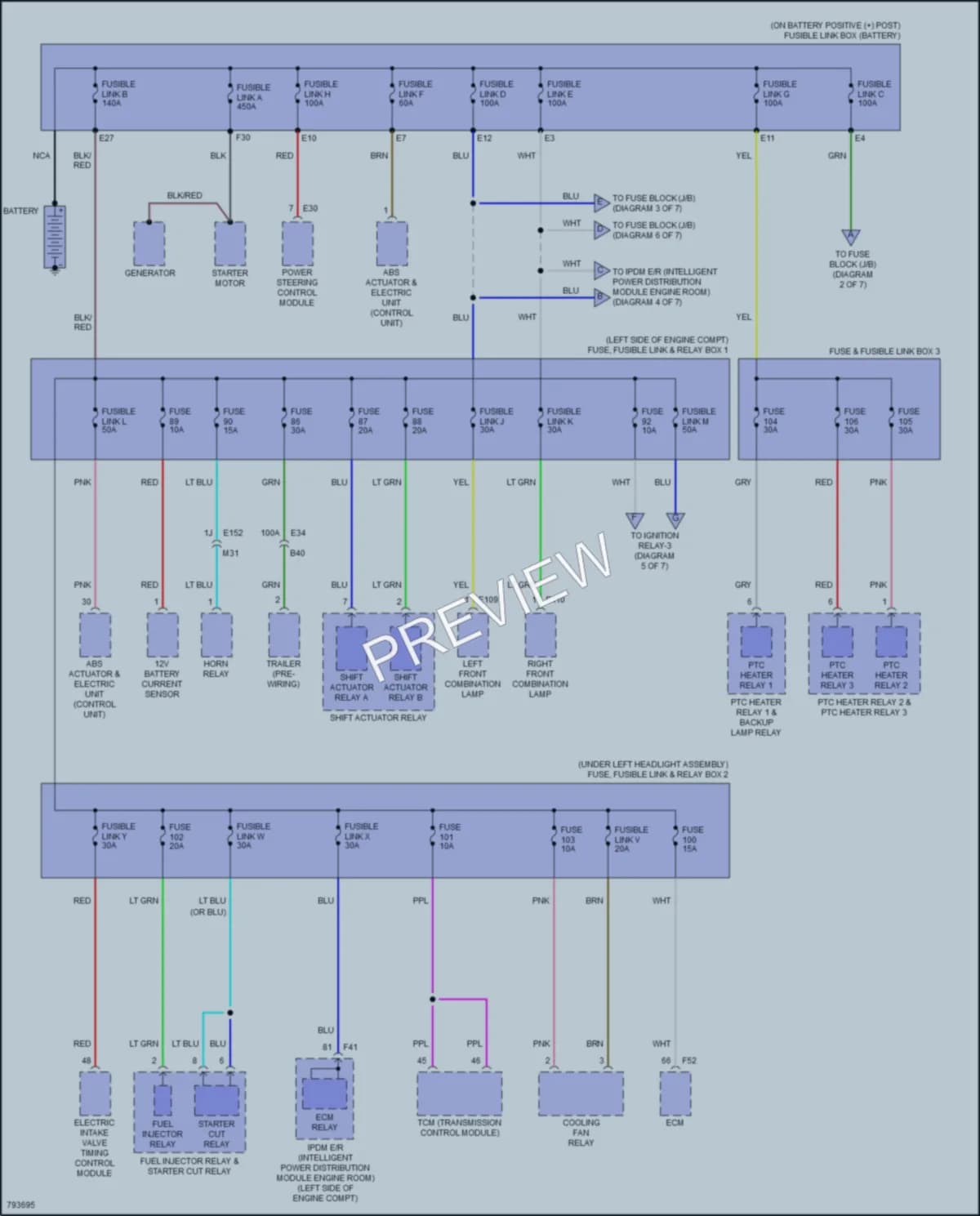 2022 Nissan Rogue Power Distribution wiring diagram preview