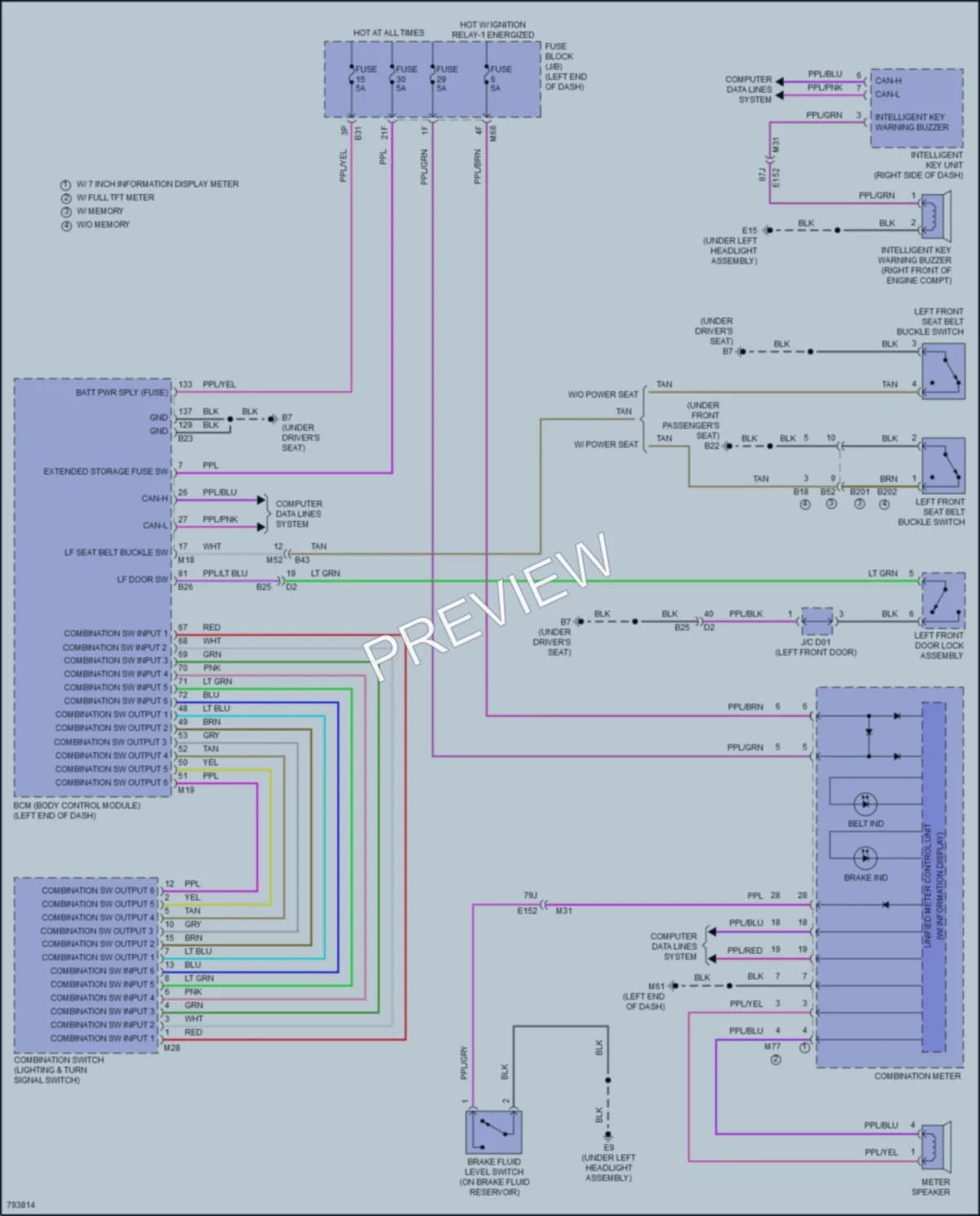 2022 Nissan Rogue Warning Systems wiring diagram preview