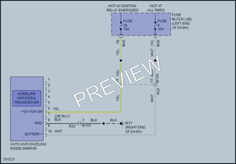 2022 Nissan RogueSport Power Mirrors wiring diagram preview