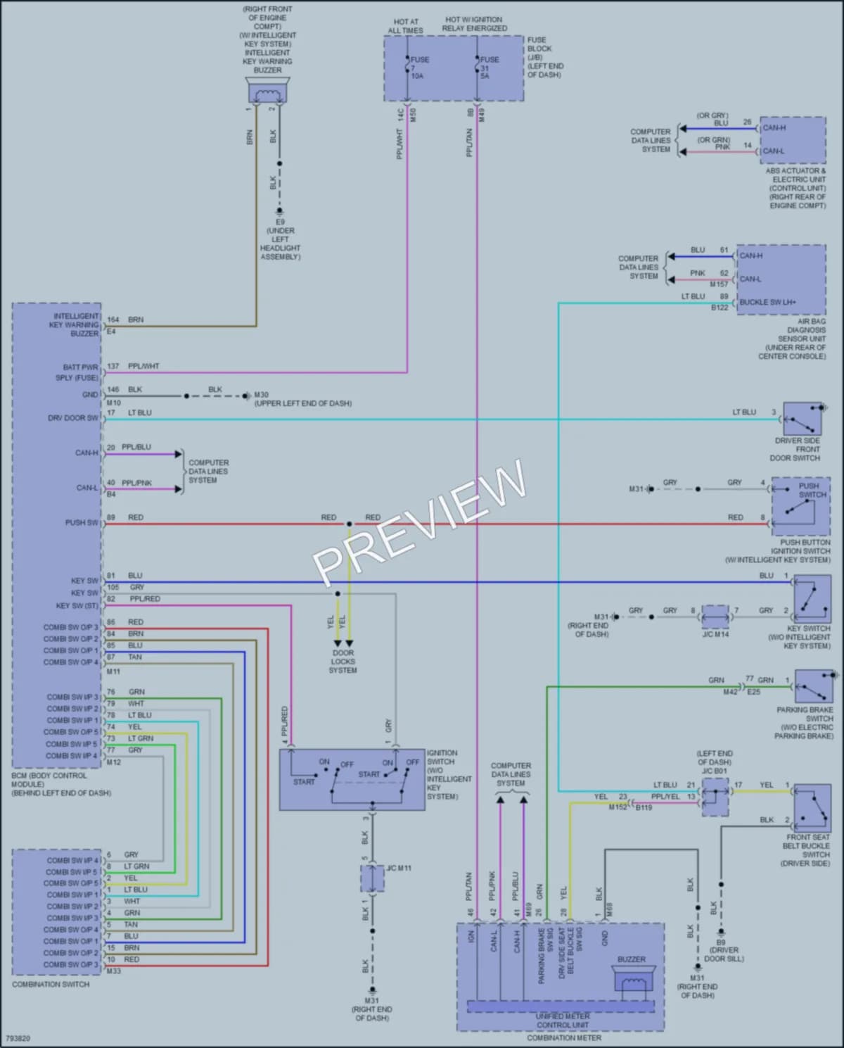 2022 Nissan RogueSport Warning Systems wiring diagram preview